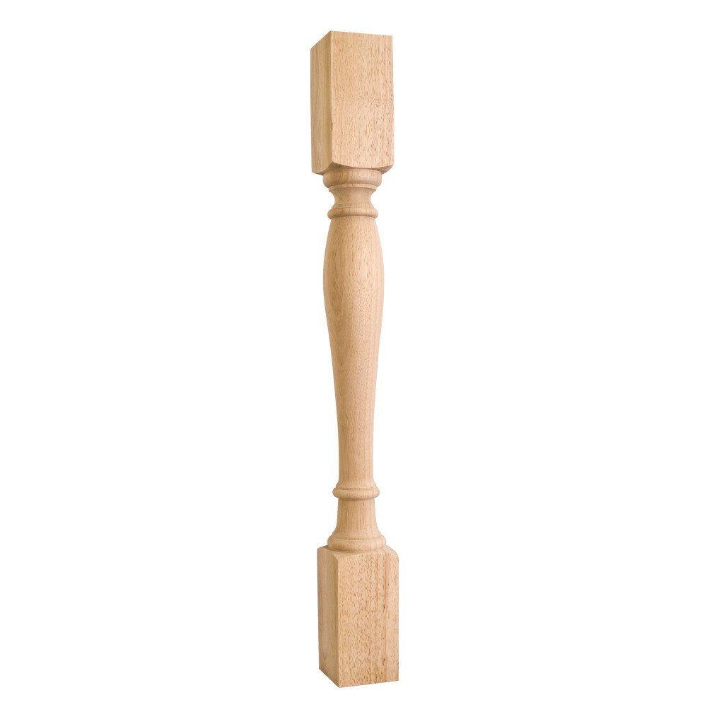 Handcrafted Oak Turned Wood Post - Island Leg for Kitchen & Bar Stools | Rustic Home Decor & Furniture Support | Perfect for DIY Projects & Farmhouse Style