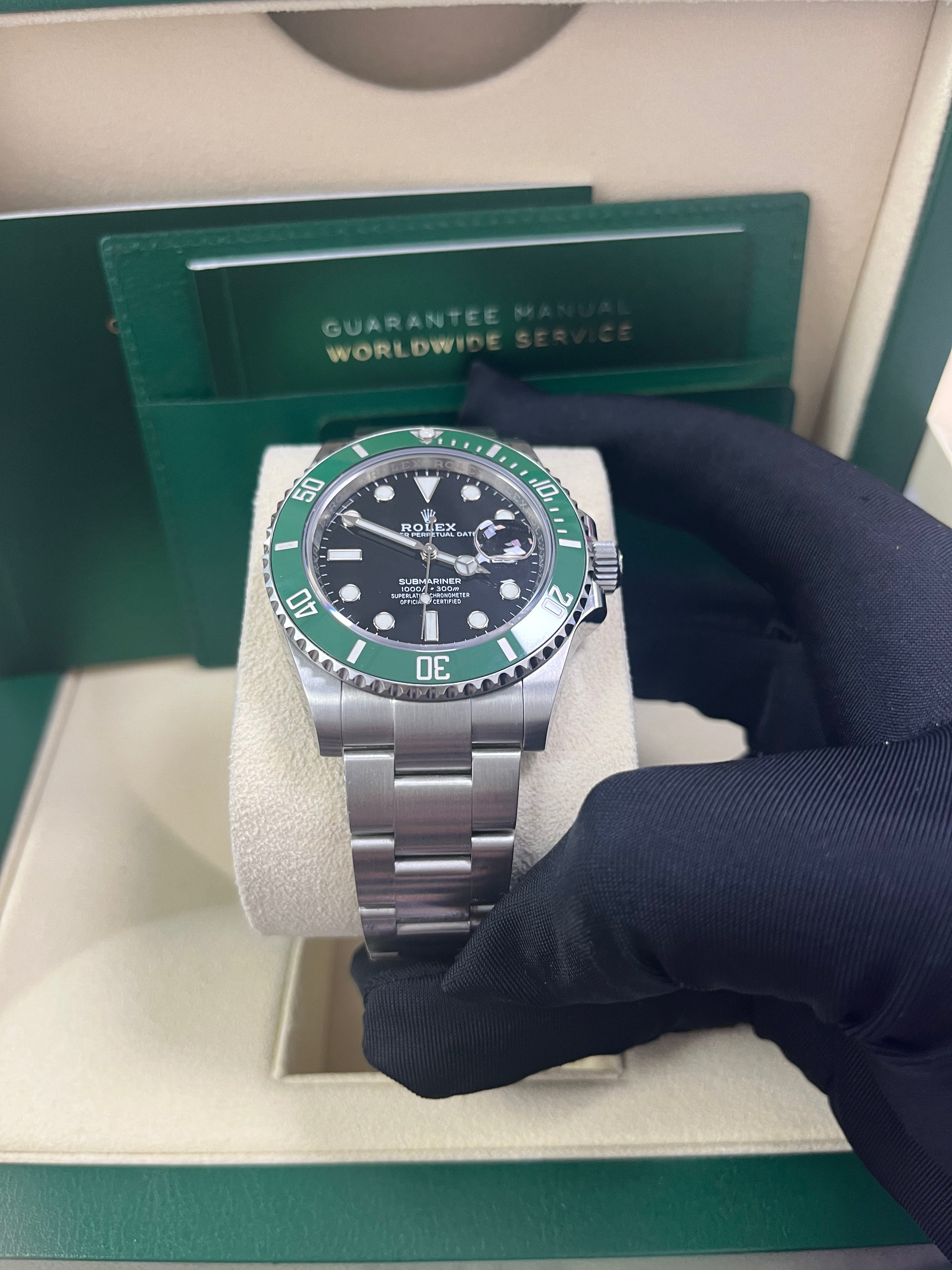 Rolex Submariner 126610LV Stainless Steel Watch with Black Dial & Green Ceramic Bezel - Luxury Dive Watch for Men, Perfect for Professional Diving, Business Meetings & Special Occasions