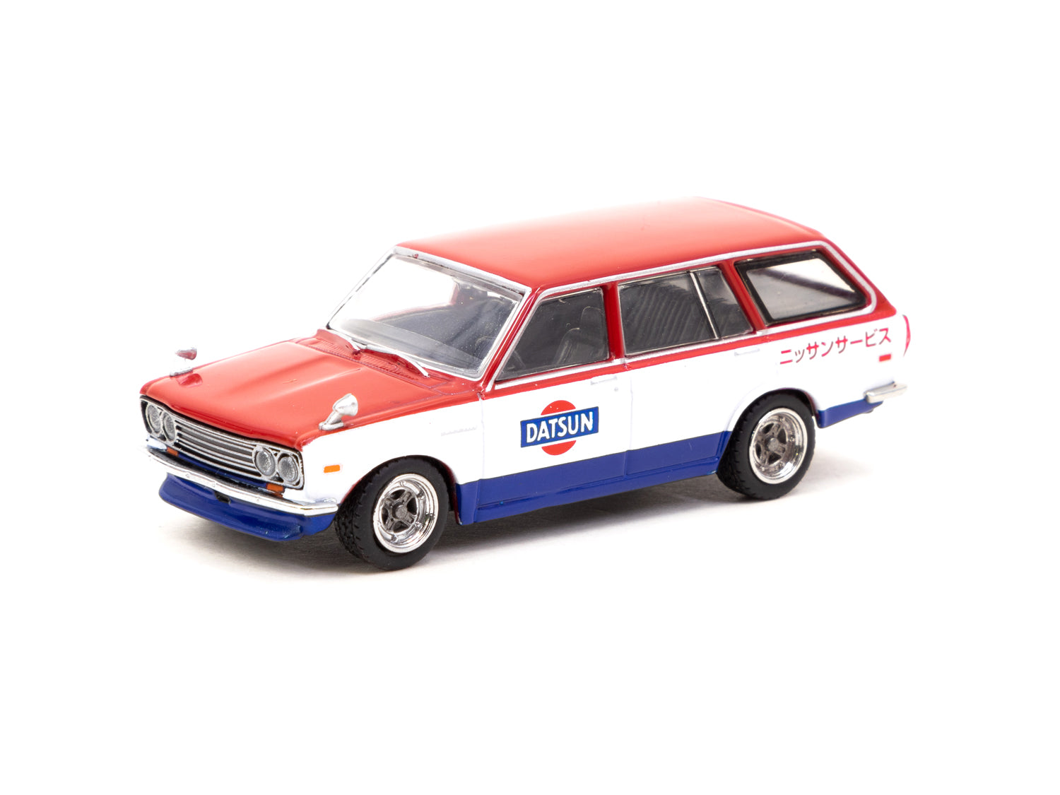 Tarmac Works 1/64 Scale Datsun Bluebird 510 Wagon Service Car Diecast Model - Collectible Miniature Vehicle for Display, Gifts & Racing Scenes | GLOBAL64