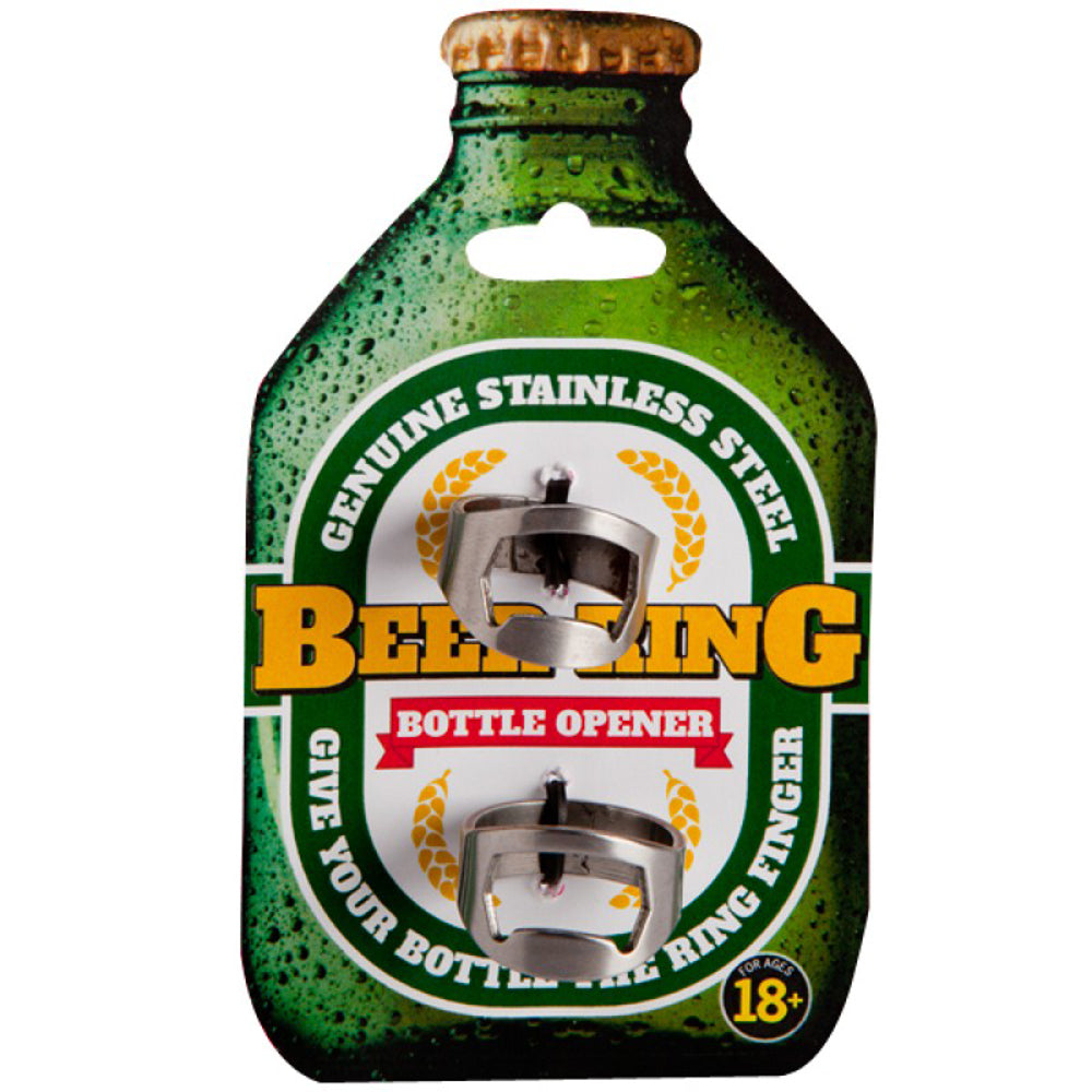 Stainless Steel Beer Bottle Opener Ring - Durable & Rust-Proof Bottle Cap Remover for Home, Parties, and Outdoor Adventures