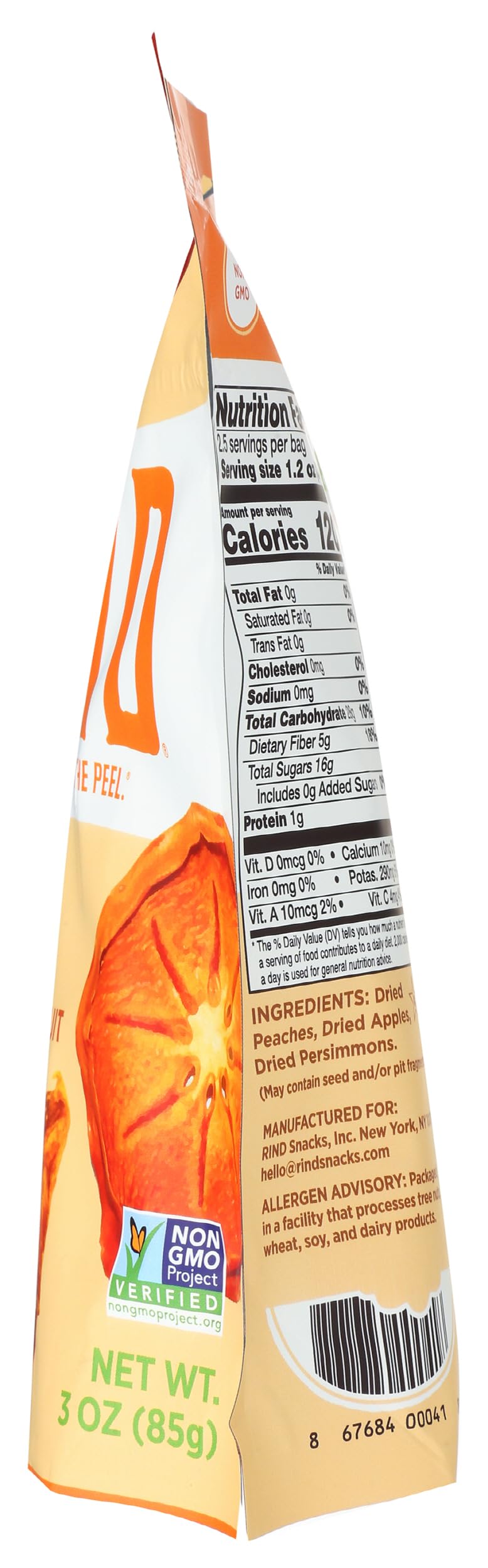 RIND Orchard Blend Dried Fruit Snacks - 3oz Pack | Healthy Natural Dried Fruits Mix with Skin On | Perfect for Lunchboxes, Hiking & On-the-Go Snacking