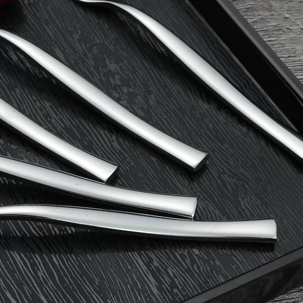 Idotry 8-Piece Stainless Steel 2-Prong Appetizer Forks - Small Fruit Forks for Desserts, Cheese, Cocktails & Party Platters