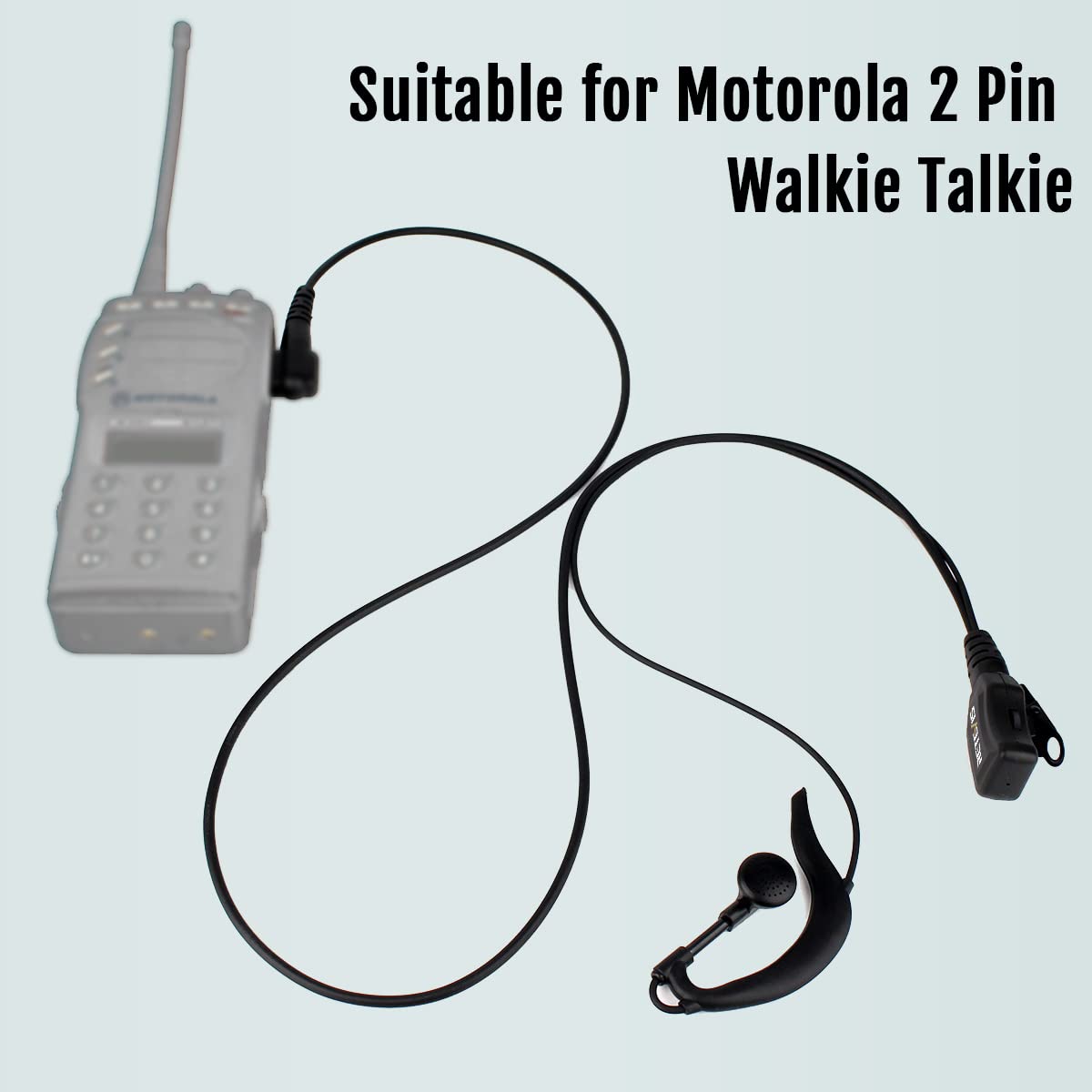 Retevis R111 Walkie Talkie Headset with PTT Mic - Adjustable Volume, Compatible with Motorola CP040 DP1400 GP300 GP68 GP88 GP2000 & HYT TC-500 TC-600 Radios (1 Pack) - Ideal for Security, Construction, and Event Staff Communication