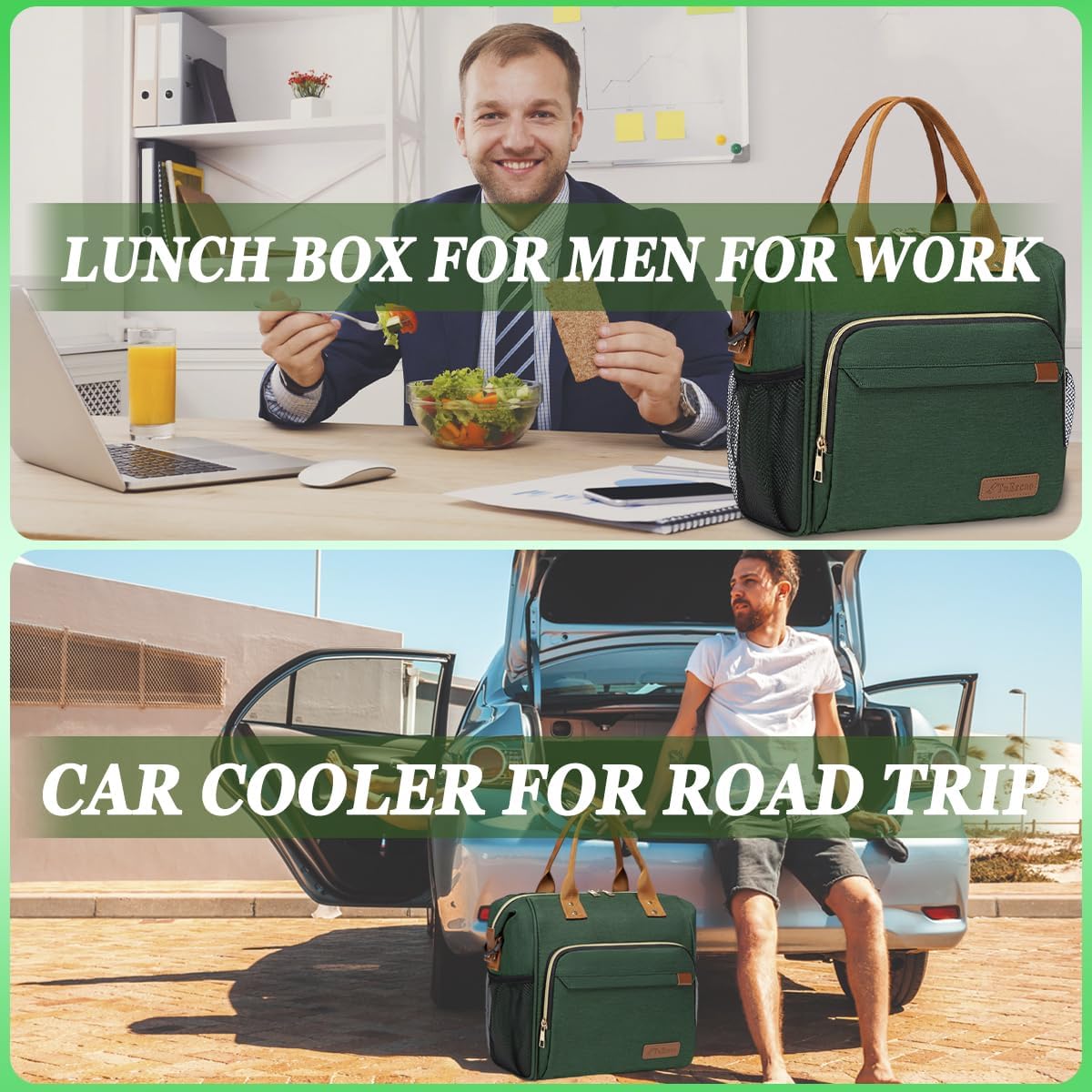 Insulated Lunch Box for Adults - Reusable Thermal Lunch Bag for Men & Women - Perfect for Work, Office, School & Picnics