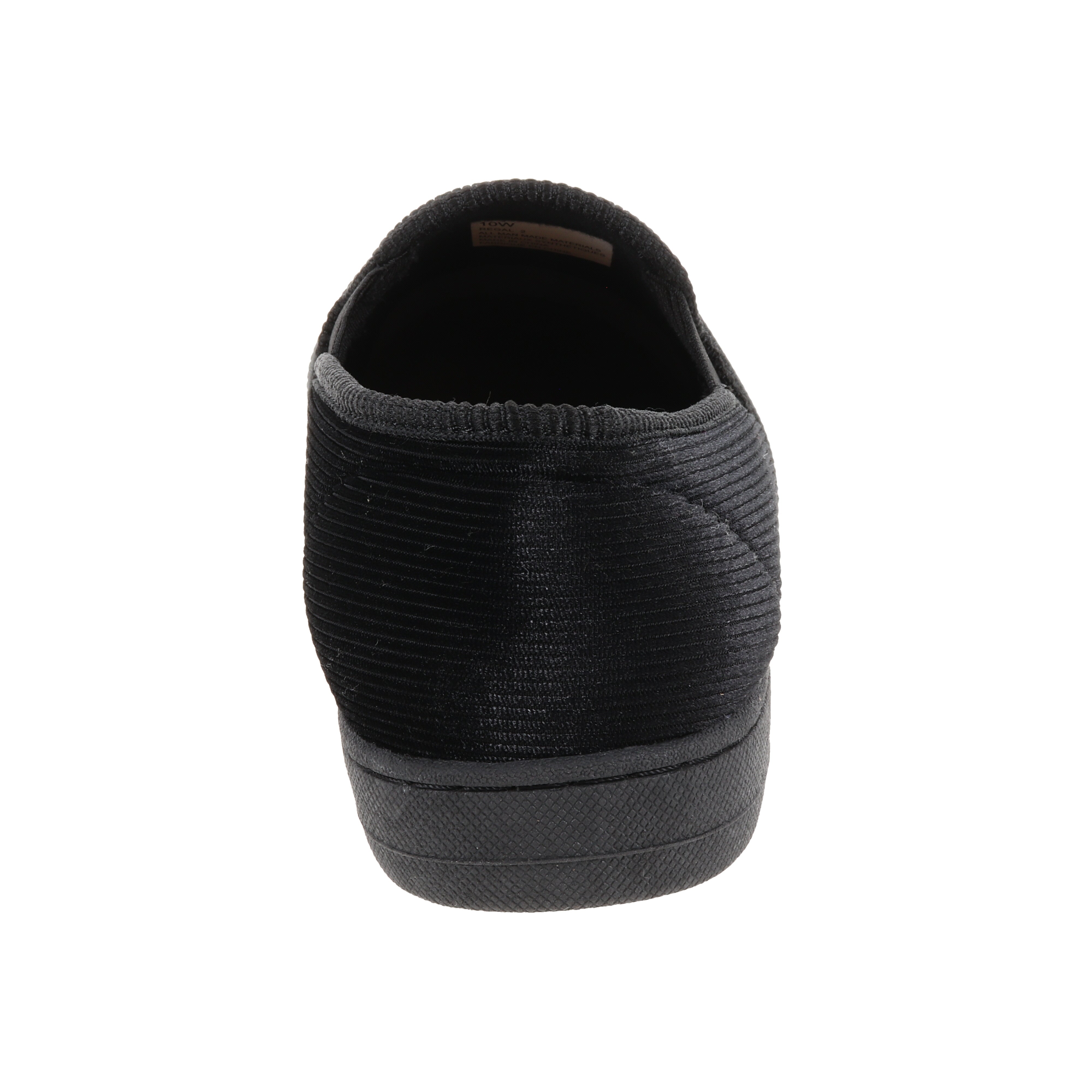 Foamtreads Regal Black Men's Non-Slip House Slippers - Comfortable Indoor/Outdoor Slides for Home, Hotel & Spa Use