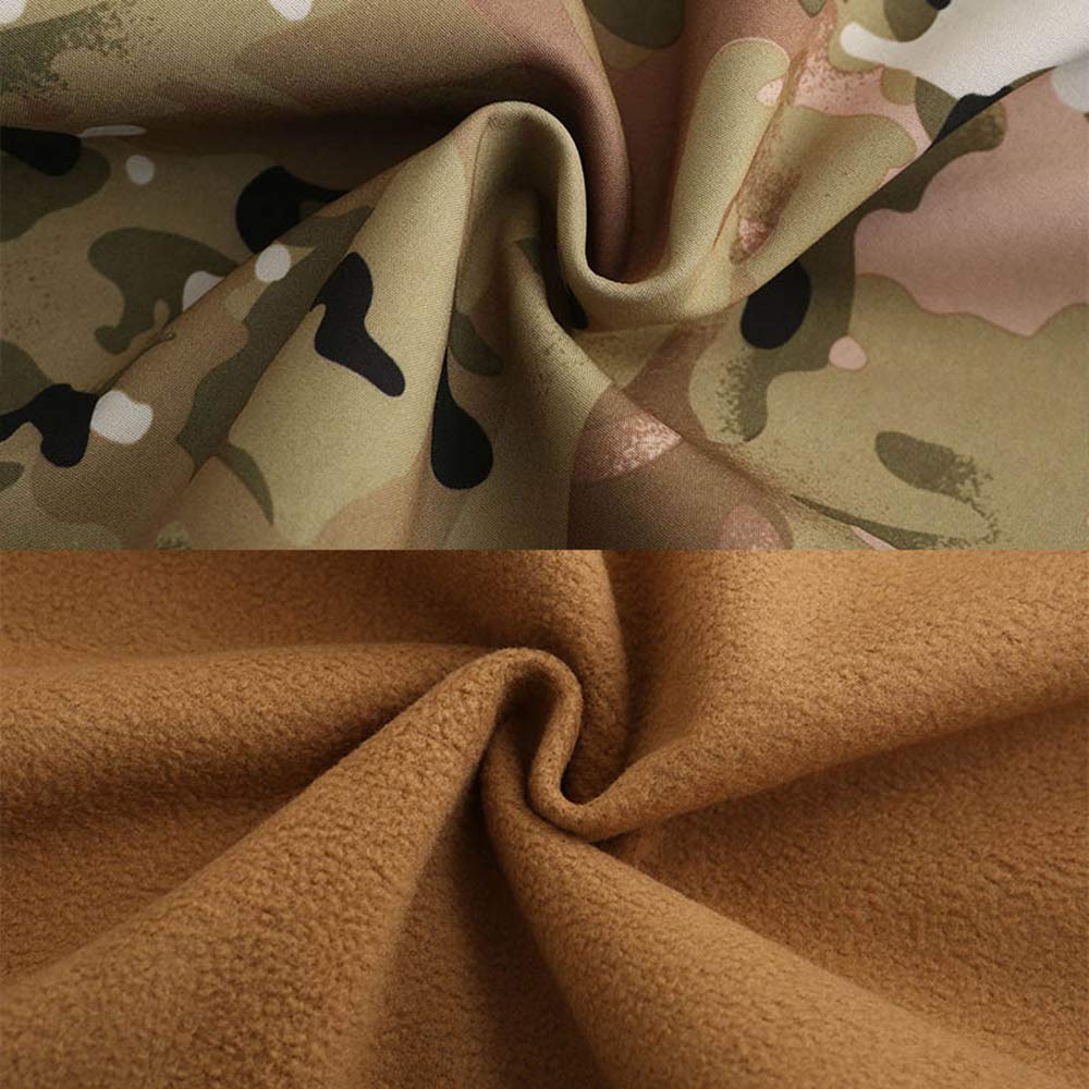 Kids Camouflage Softshell Jacket & Pants Set - Waterproof Windproof Outdoor Hooded Coat for Boys Girls Hunting Hiking Camping