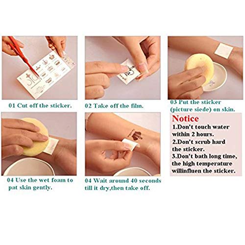 Voorkoms® Temporary Tattoo for Body - Waterproof Fake Tattoos for Mom & Dad | Perfect for Family Events, Parties & Special Occasions