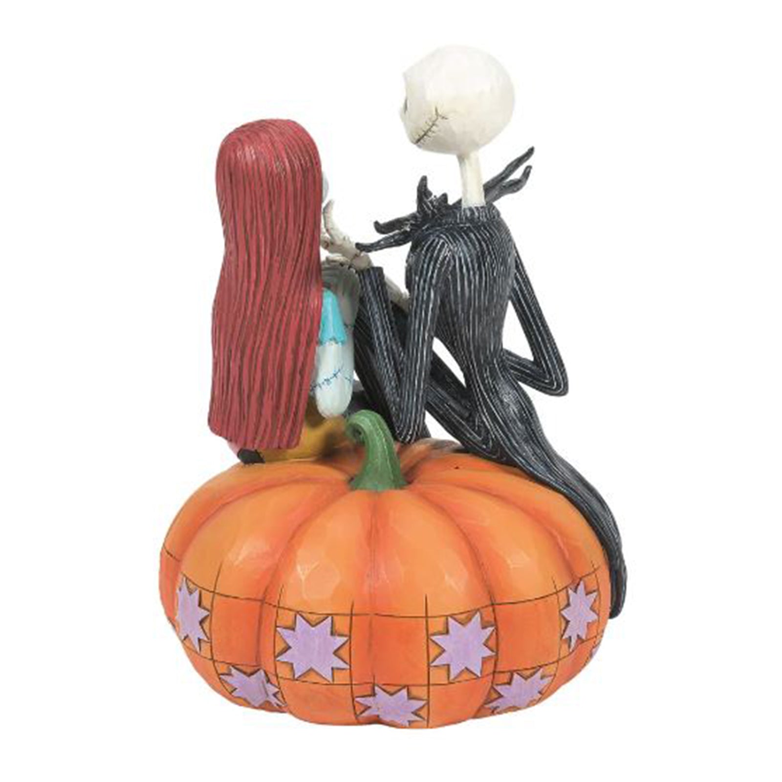Enesco Disney Traditions Nightmare Before Christmas Pumpkin King & Sally Figurine - Collectible Halloween & Christmas Decor for Home, Office, or Gift