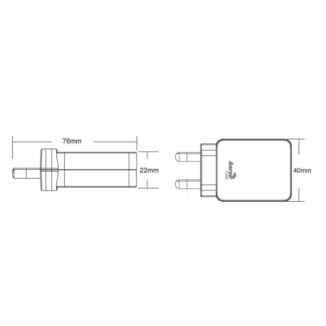 AeroCool Premium Smart 5V 2.4A Fast Dual USB Wall Charger Adapter (White) - Perfect for Home, Office & Travel Charging Phones, Tablets & Devices