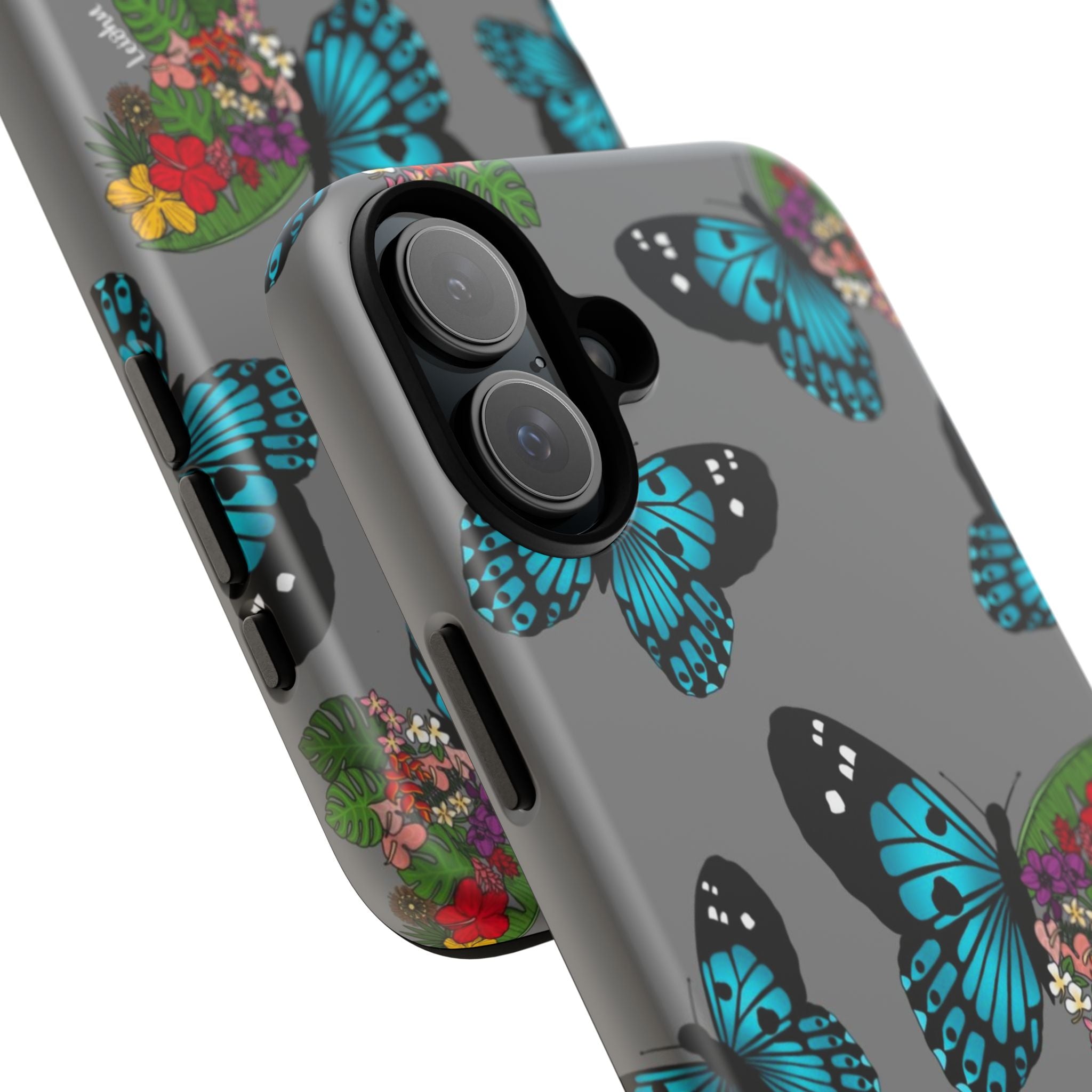 Tropical Pulelehua Teal Hawaiian Shirt - Breathable & Stylish Aloha Shirt for Men & Women - Perfect for Beach Vacations, Luau Parties & Summer Outings