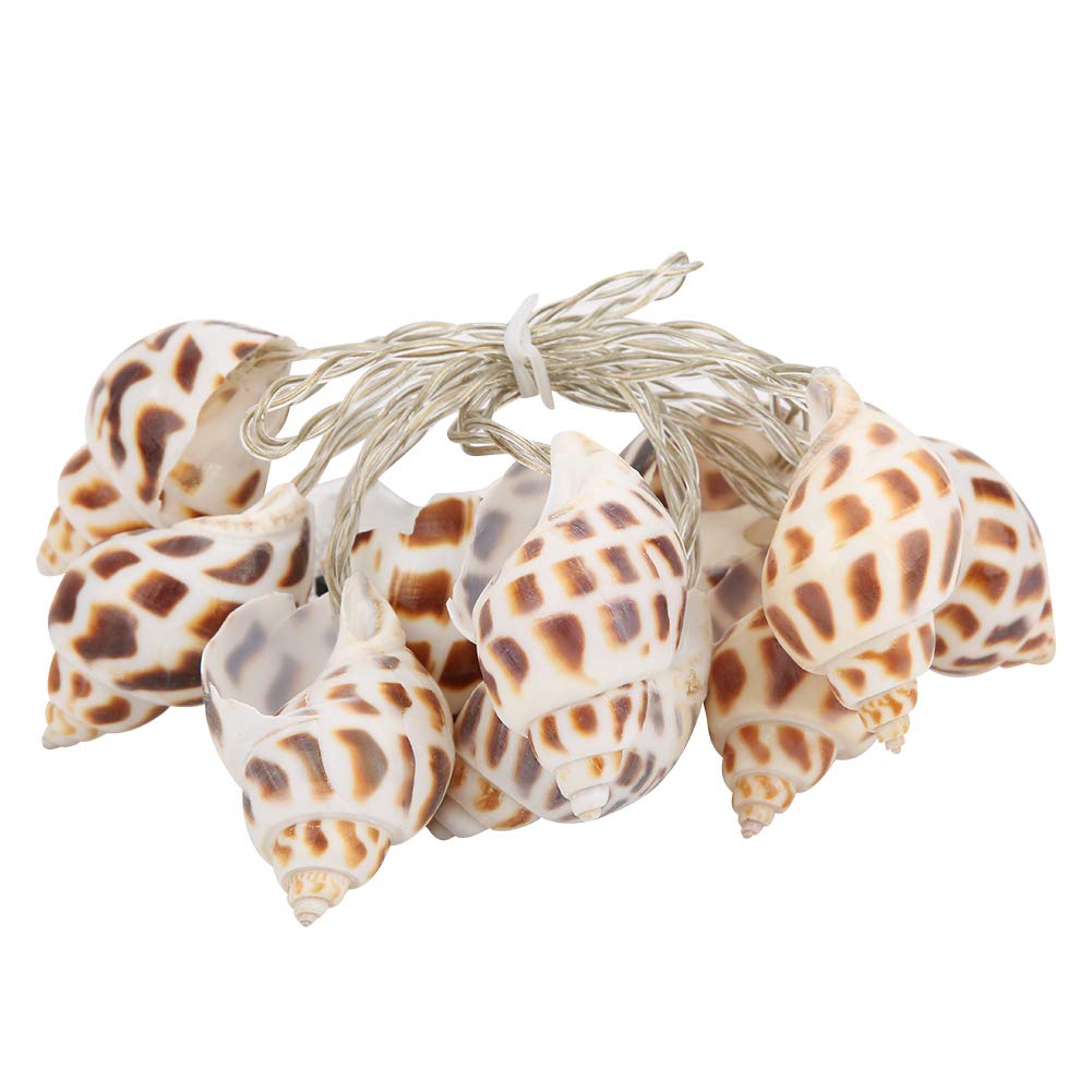 Conch Shaped LED String Lights - Battery Operated Warm White Fairy Lights for Bedroom, Indoor Decor, Party & Wedding | Natural Pattern Decorative Lighting for Home, Garden & Special Events