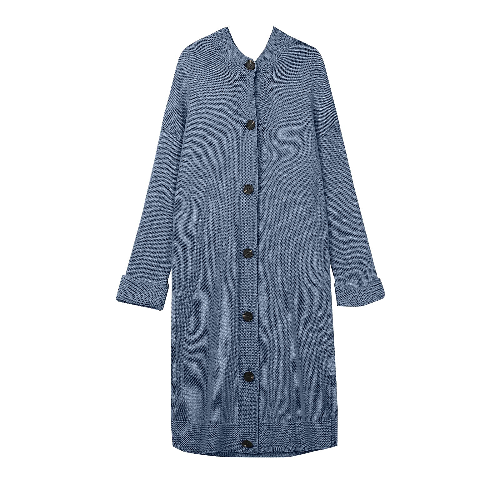 Women's Long Sleeve Open Front Knit Cardigan Sweater Hoodie - Soft Casual Outerwear for Fall & Winter - Perfect for Office, Coffee Dates and Cozy Evenings