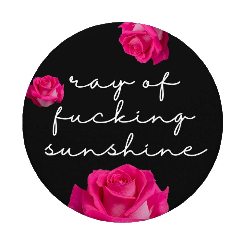 Ray of Sunshine Rose Gold Phone Grip - Cute & Secure Phone Holder for iPhone, Samsung, Smartphones - Perfect for Selfies, Commuting, and Everyday Use