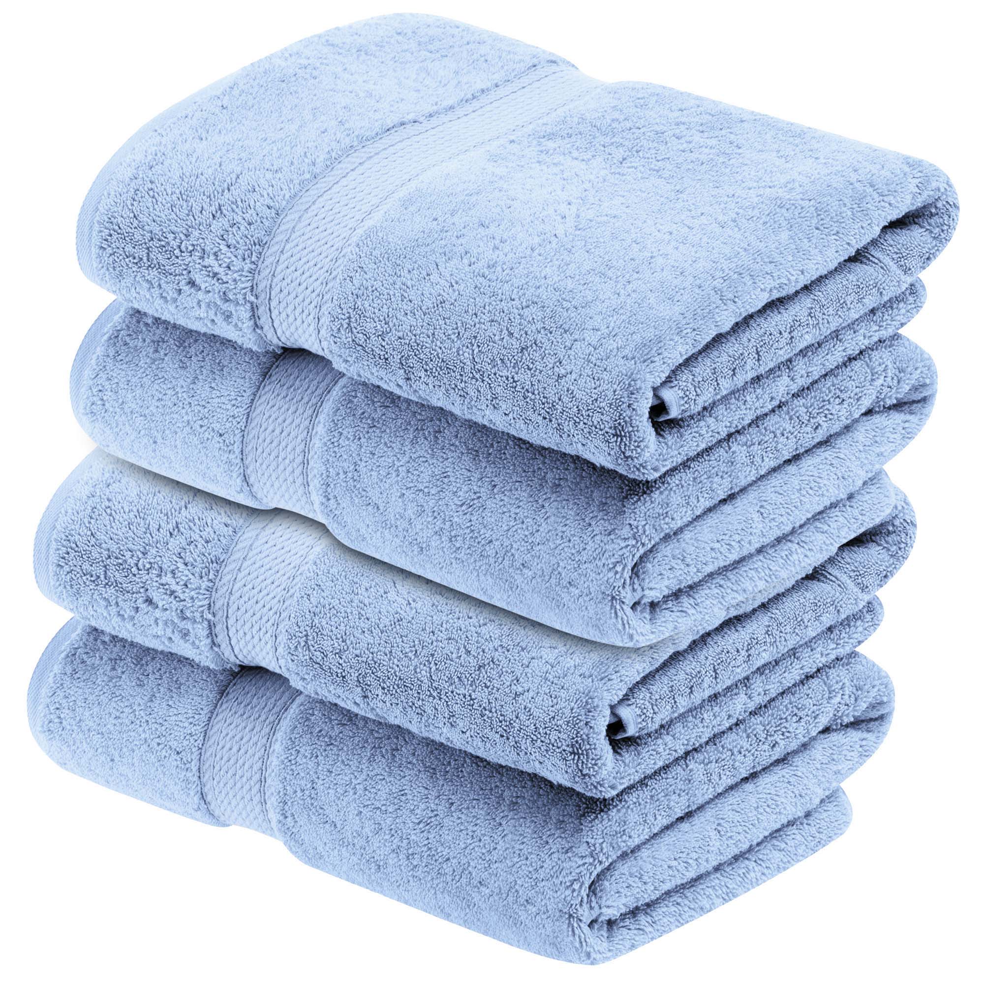 Premium 4-Piece Egyptian Cotton Bath Towel Set - Ultra Soft, Heavyweight & Plush Pile for Spa-Like Luxury at Home | Perfect for Bath, Beach & Guest Use
