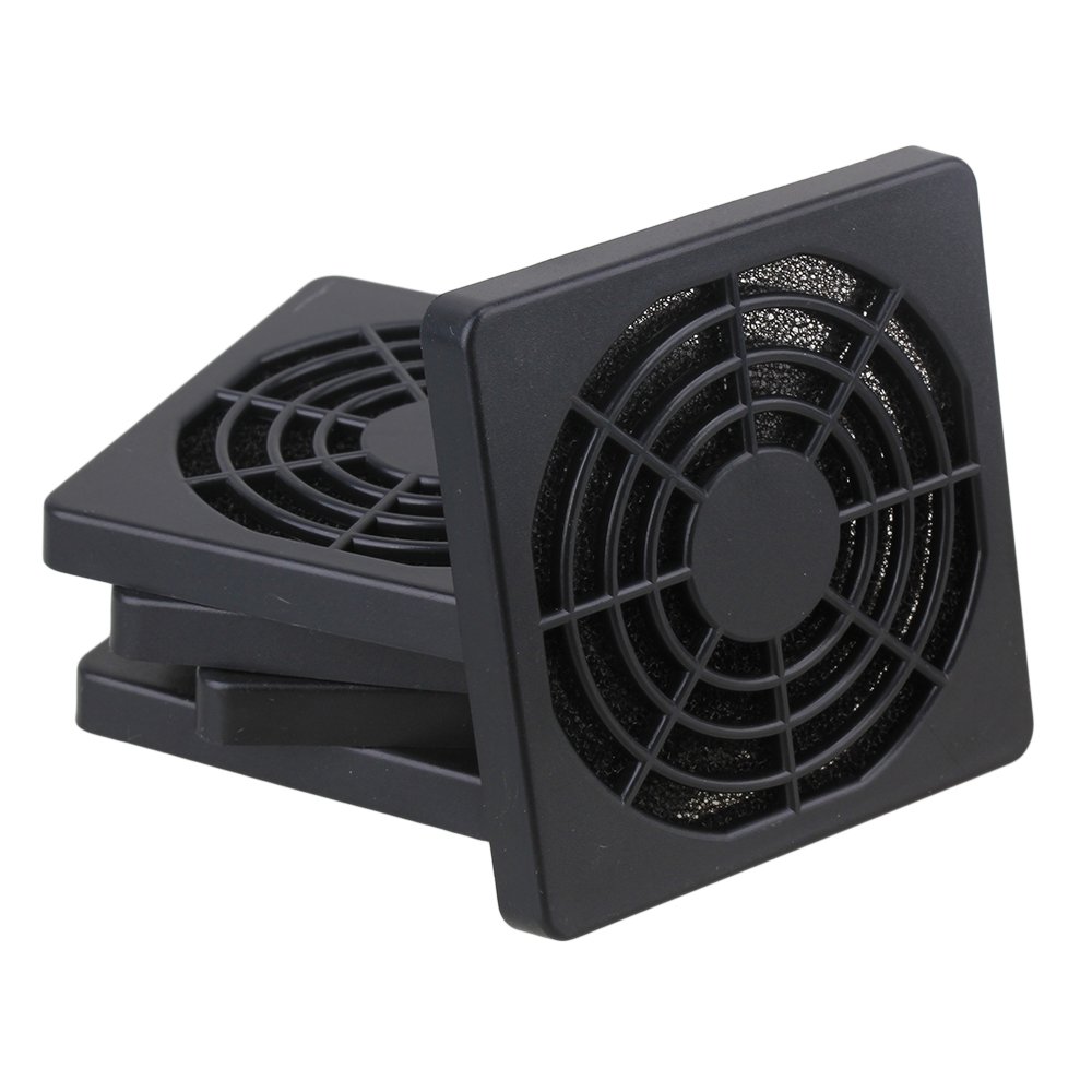 BQLZR 60mm Black Plastic PC Case Fan Filter Guard Grill Cover - 5 Pack for Computer Cooling & Dust Protection - Ideal for Gaming PCs, Servers, and DIY Computer Builds