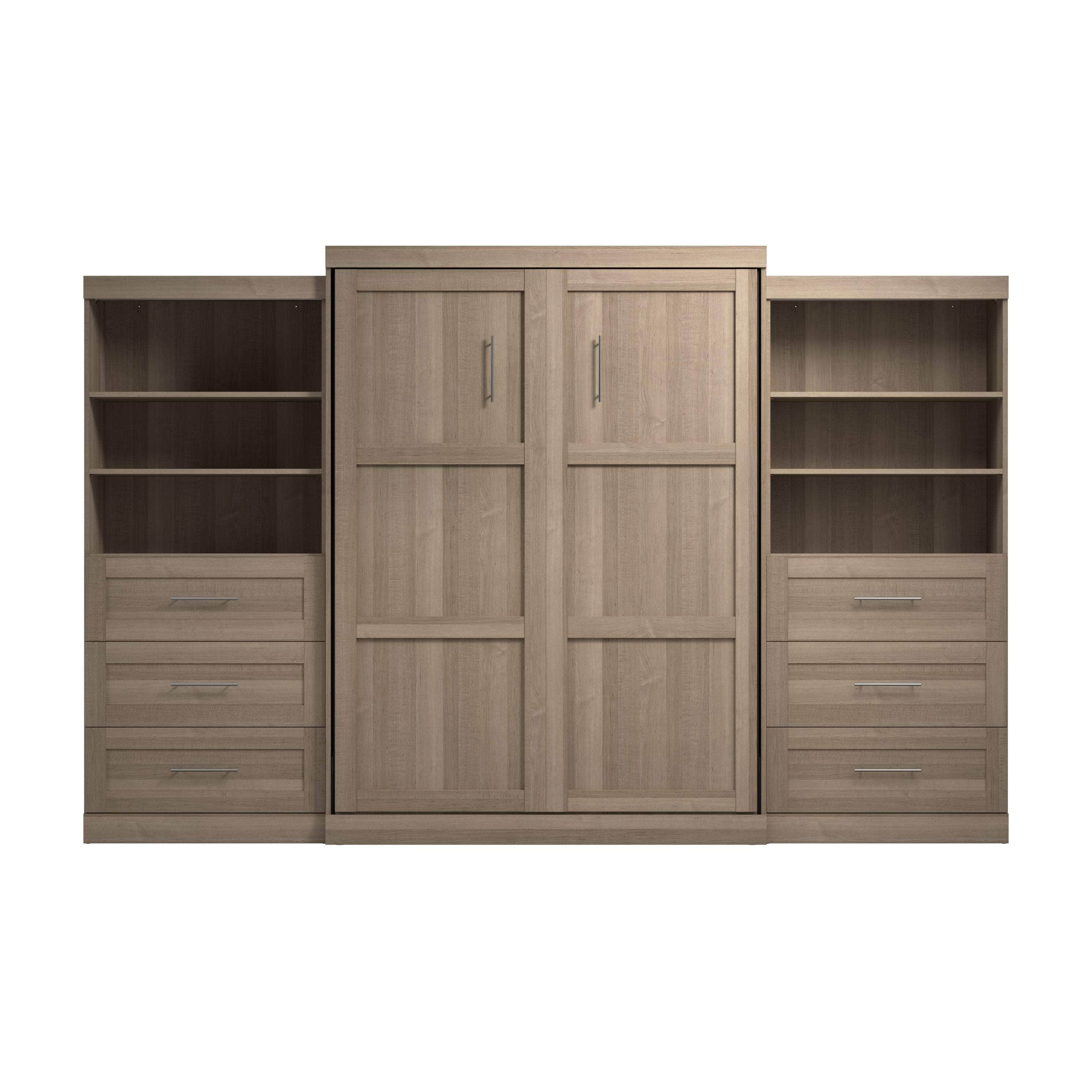 Pur Queen Murphy Wall Bed with 2 Storage Drawers - Space Saving Fold Down Bed (136 Inch) in 6 Colors | Perfect for Small Apartments, Guest Rooms & Home Offices