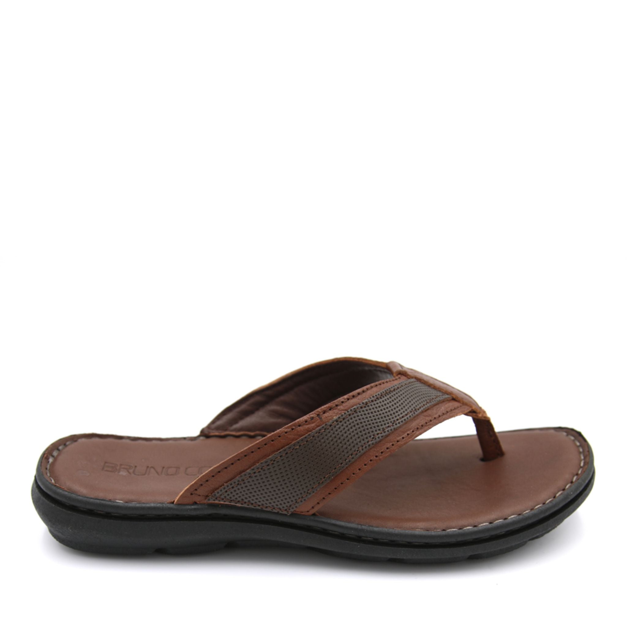 BRUNO CO. Leather Sandals for Women - NOEL Brown Comfortable Strappy Sandals | Perfect for Beach, Vacation & Summer Outfits