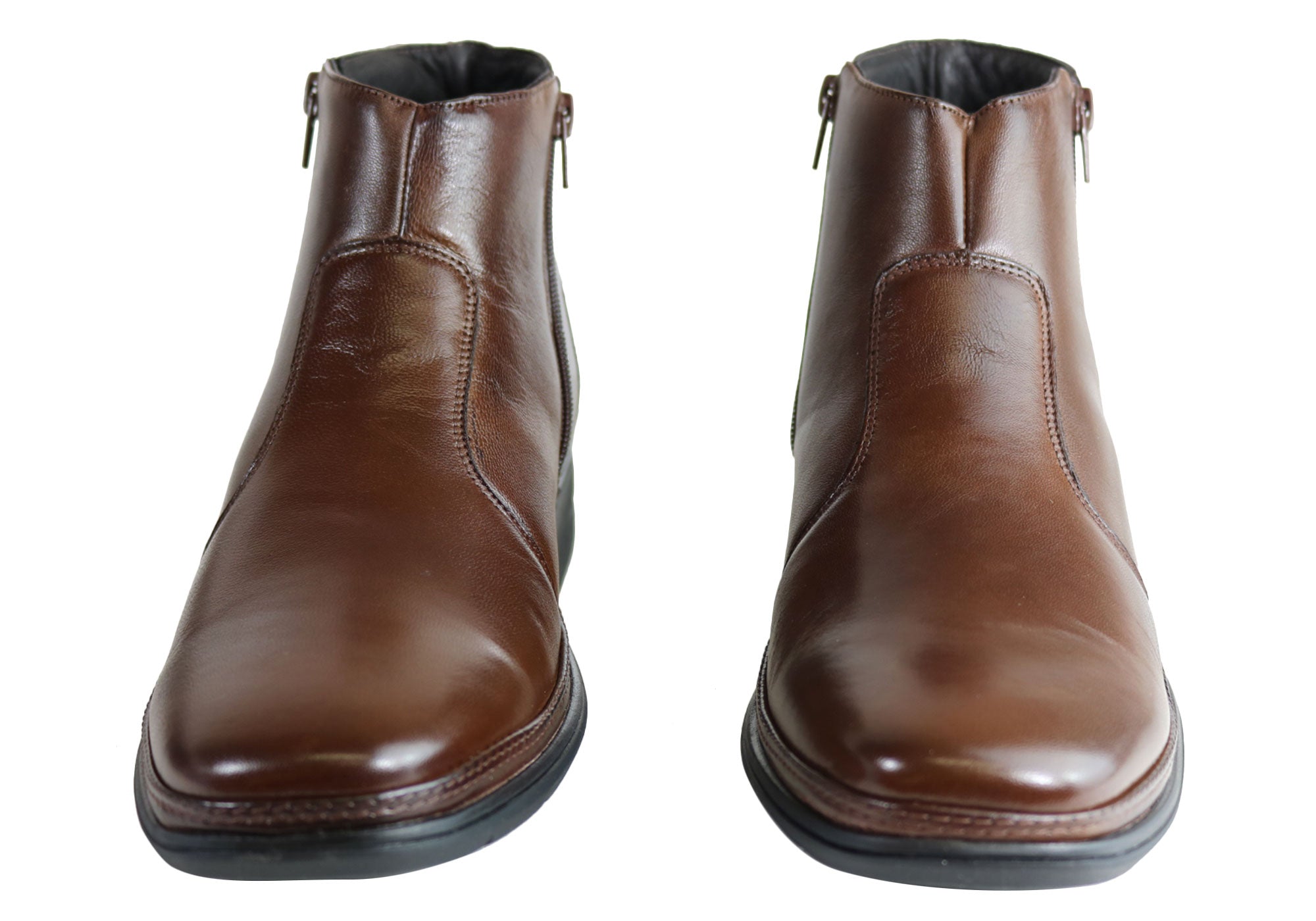 Savelli Aston Men's Comfortable Leather Dress Boots - Handcrafted in Brazil - Perfect for Business, Office & Formal Occasions