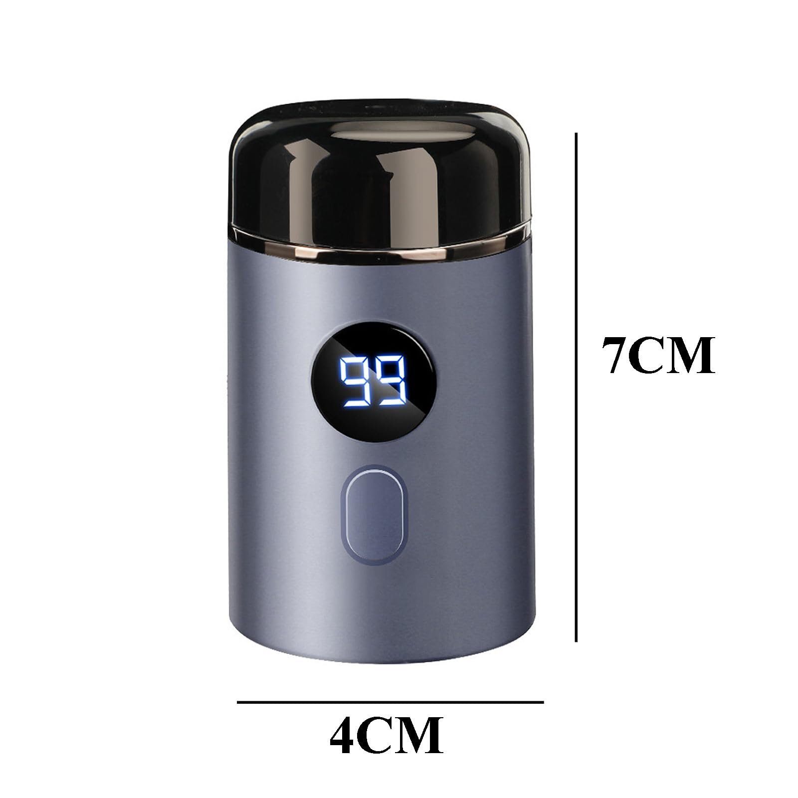 2025 Upgraded Mini Portable Electric Shaver - USB C Rechargeable with LED Power Display - Compact Travel & Car Trimmer for Men - Home & Office Grooming Essential (Blue)