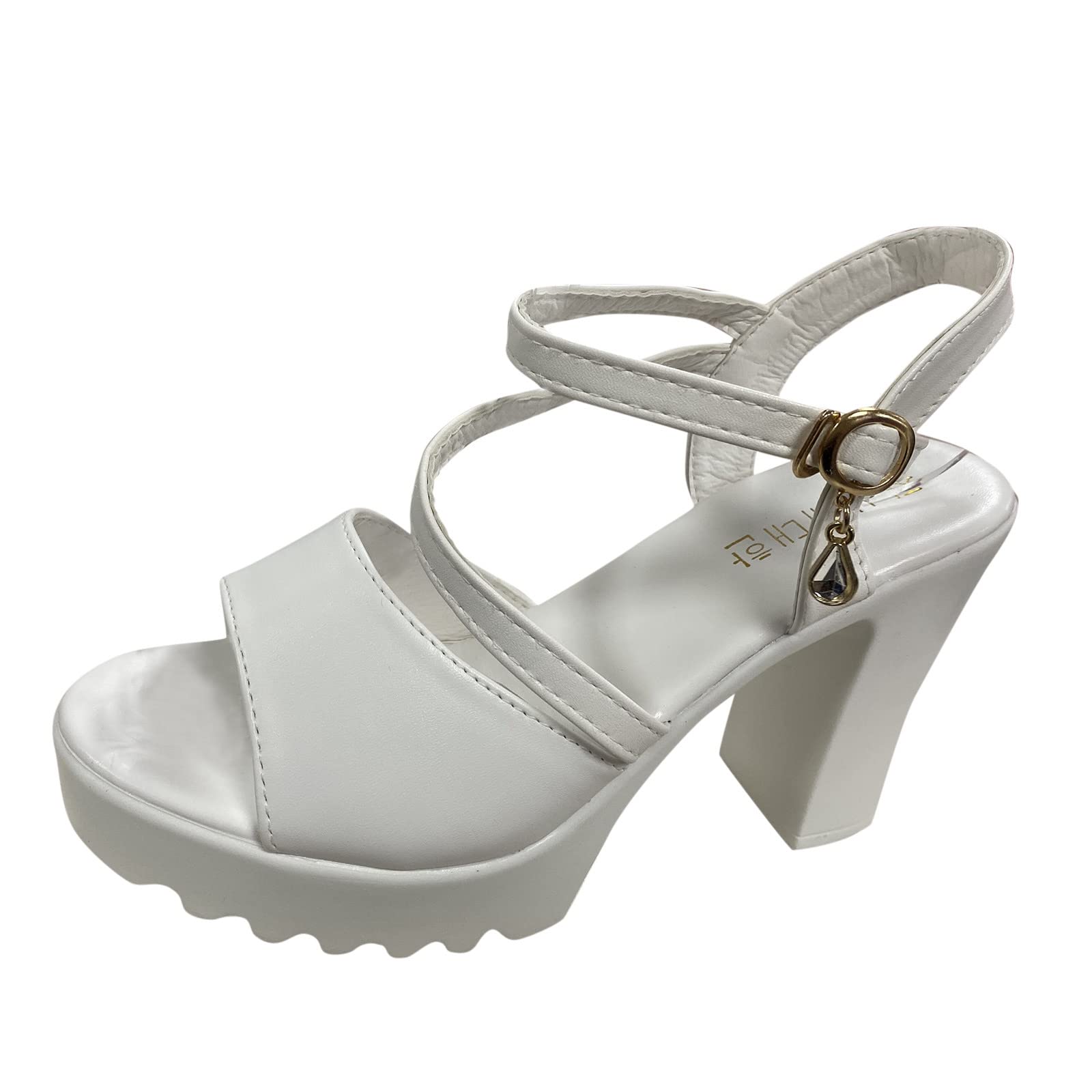 **Women's Patriotic Fish Platform Sandals - High Heel Thick Buckle Solid Color Fashion Sandals for Casual Wear, Beach & Summer Outfits**