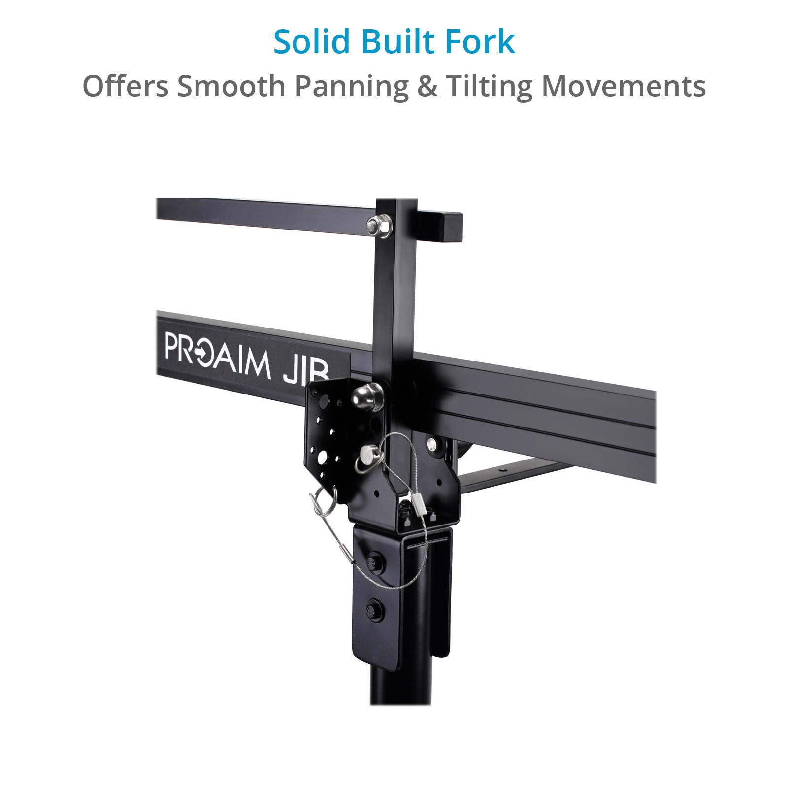 PROAIM 9ft Professional Camera Jib Arm with Tripod Stand, Jr. Pan-Tilt Head & 12V Power Pack - Compatible with DSLR/Video Cameras | Includes Lanc Zoom Controller & Storage Bag (P-9-JS-JRPP) - Perfect for Film Making, YouTube Videos & Professional Photography