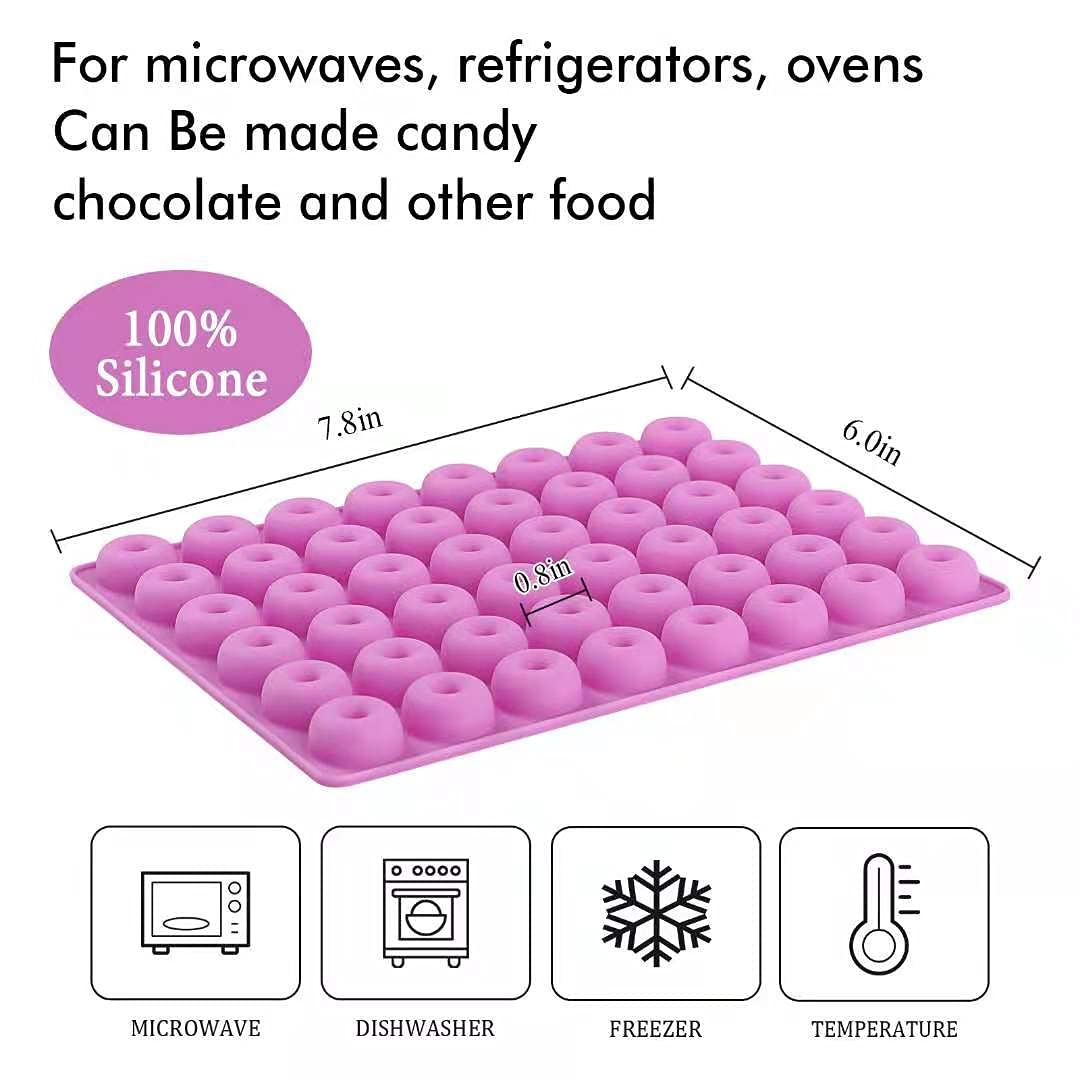 5 Pack Silicone Donut Candy Molds - Nonstick Ring Gummy Chocolate Jelly Ice Cube Candy Praline Caramel Ganache Mold for Baking, Cake Decorating & DIY Snacks - Perfect for Parties, Holidays & Gift Making