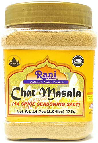 Rani Chat Masala - Authentic Indian 14-Spice Seasoning Salt (16.7oz/475g) | All Natural, Vegan, Gluten-Free, Non-GMO | Tangy Flavor for Chaat, Fruits & Snacks | Perfect for Indian Cooking & Flavorful Dishes