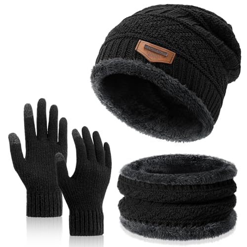 Black: Hat+scarf+gloves
