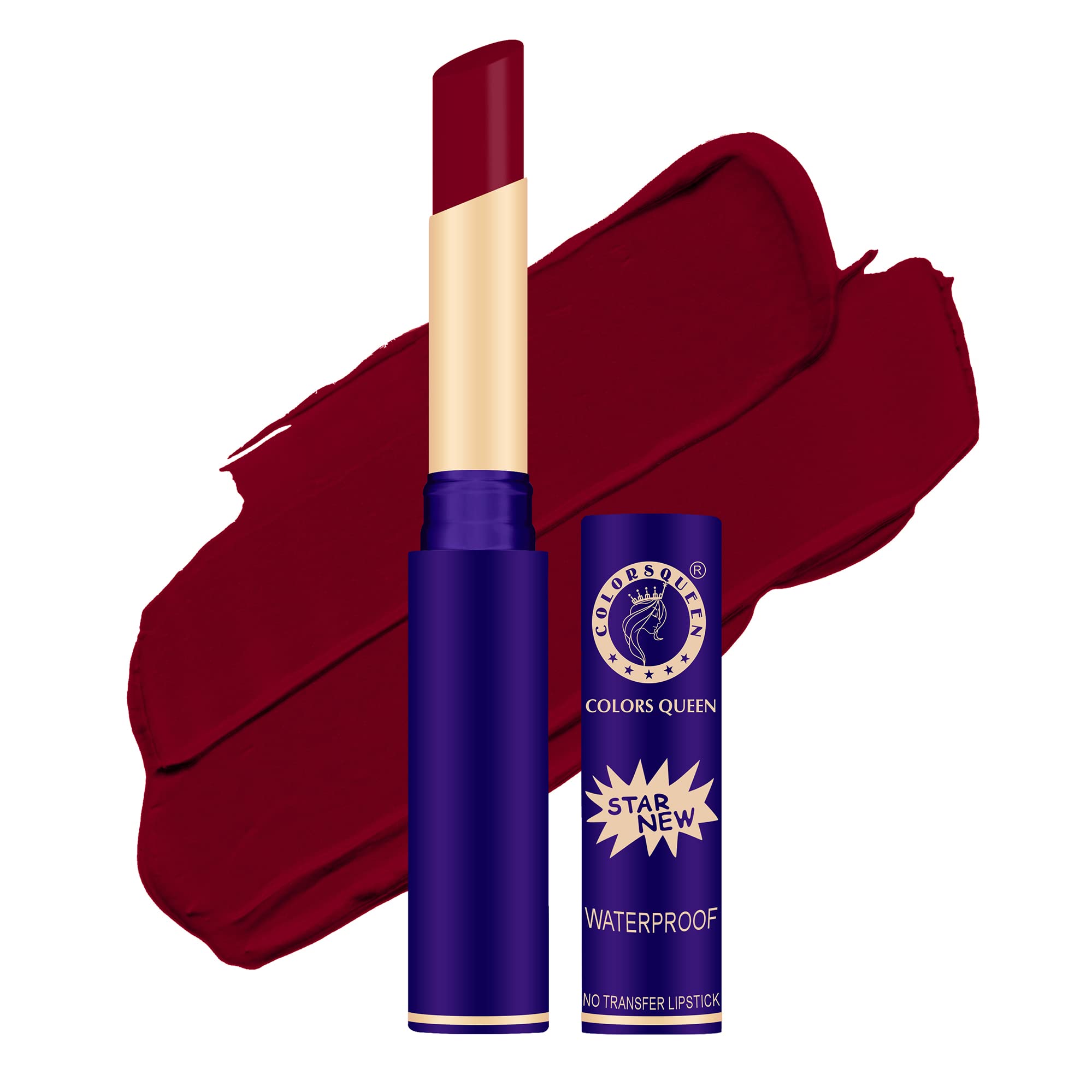 COLORS QUEEN Matte Lipstick - Hot Mahogany Long Lasting Lip Color for Women | Perfect for Date Night, Parties & Everyday Wear