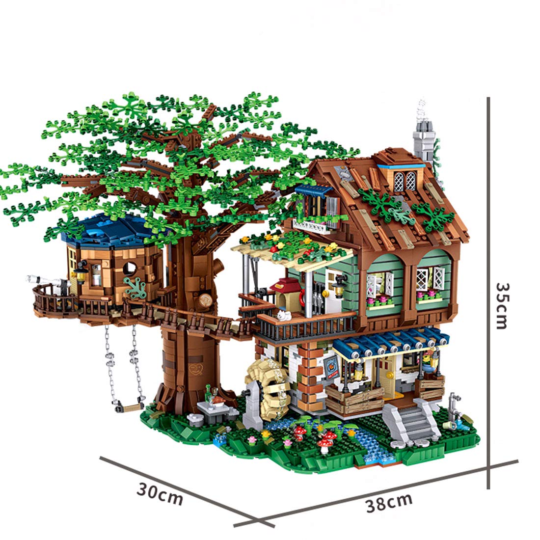 4761-Piece Myste Architecture Treehouse Building Set with Swing - MOC Modular House Construction Toy, Compatible with Lego Ideas 21318 - Perfect for Creative Play, Home Decor & Gift Giving