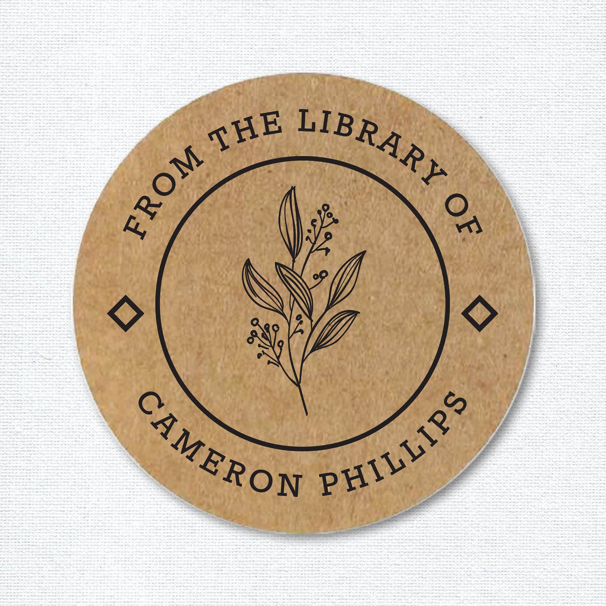 Personalized Botanical Book Labels - Floral 