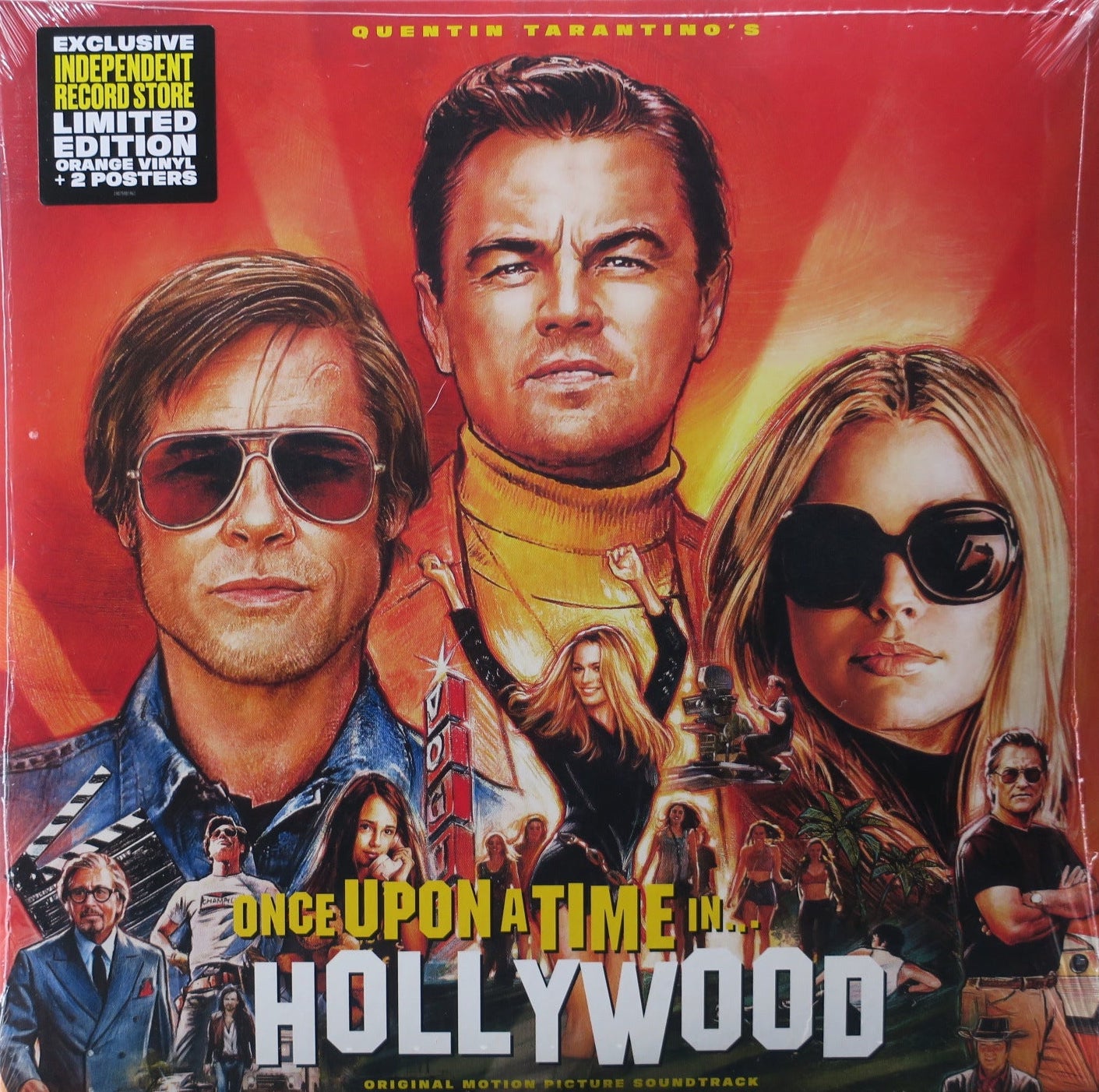ONCE UPON A TIME IN HOLLYWOOD Original Motion Picture Soundtrack - Limited Edition Orange Vinyl 2LP Record - Perfect for Movie Collectors & Vinyl Enthusiasts