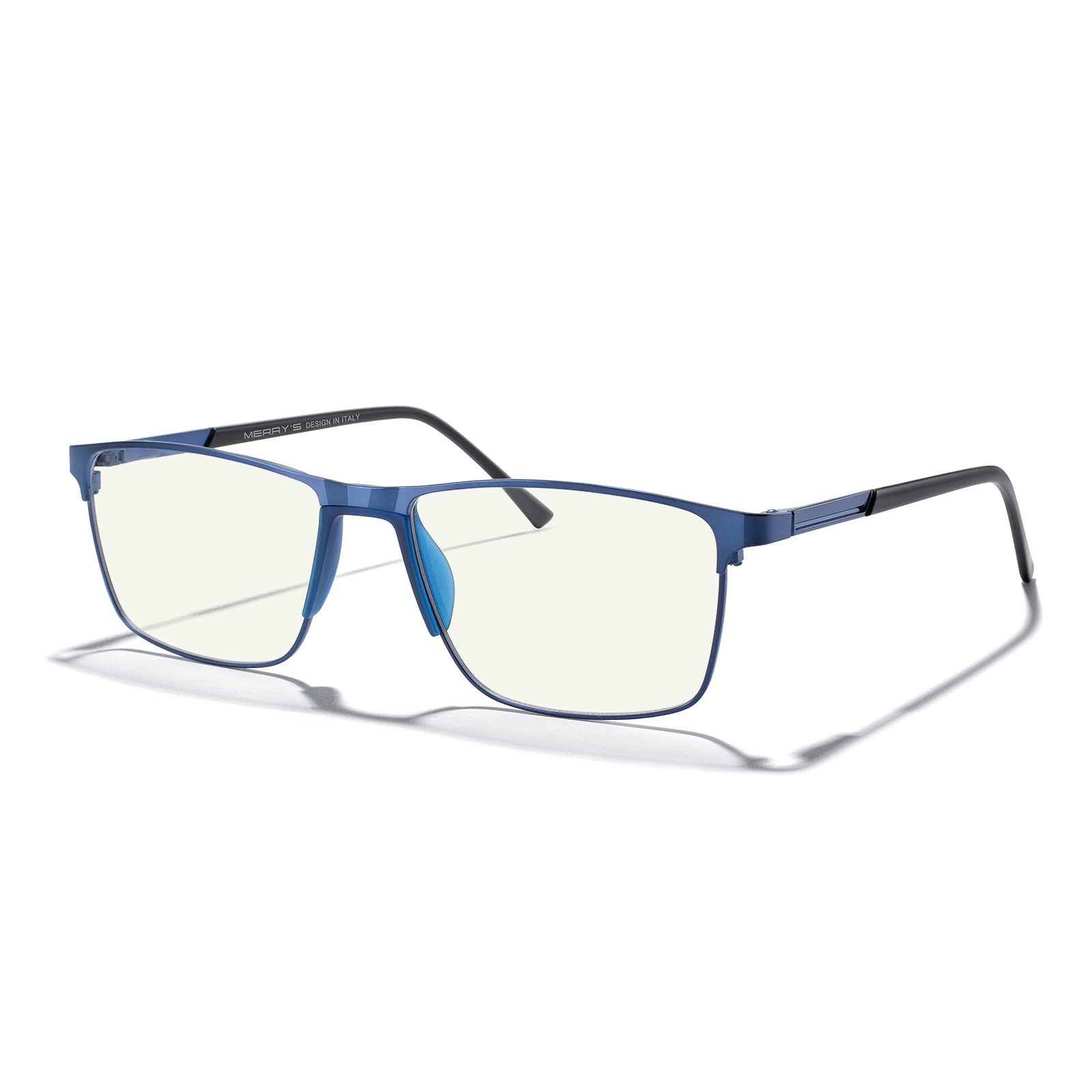 Blue Light Blocking Glasses for Men - Anti Eye Strain Reading Glasses with Metal Frame & Spring Hinge | Computer, Gaming & Office Use