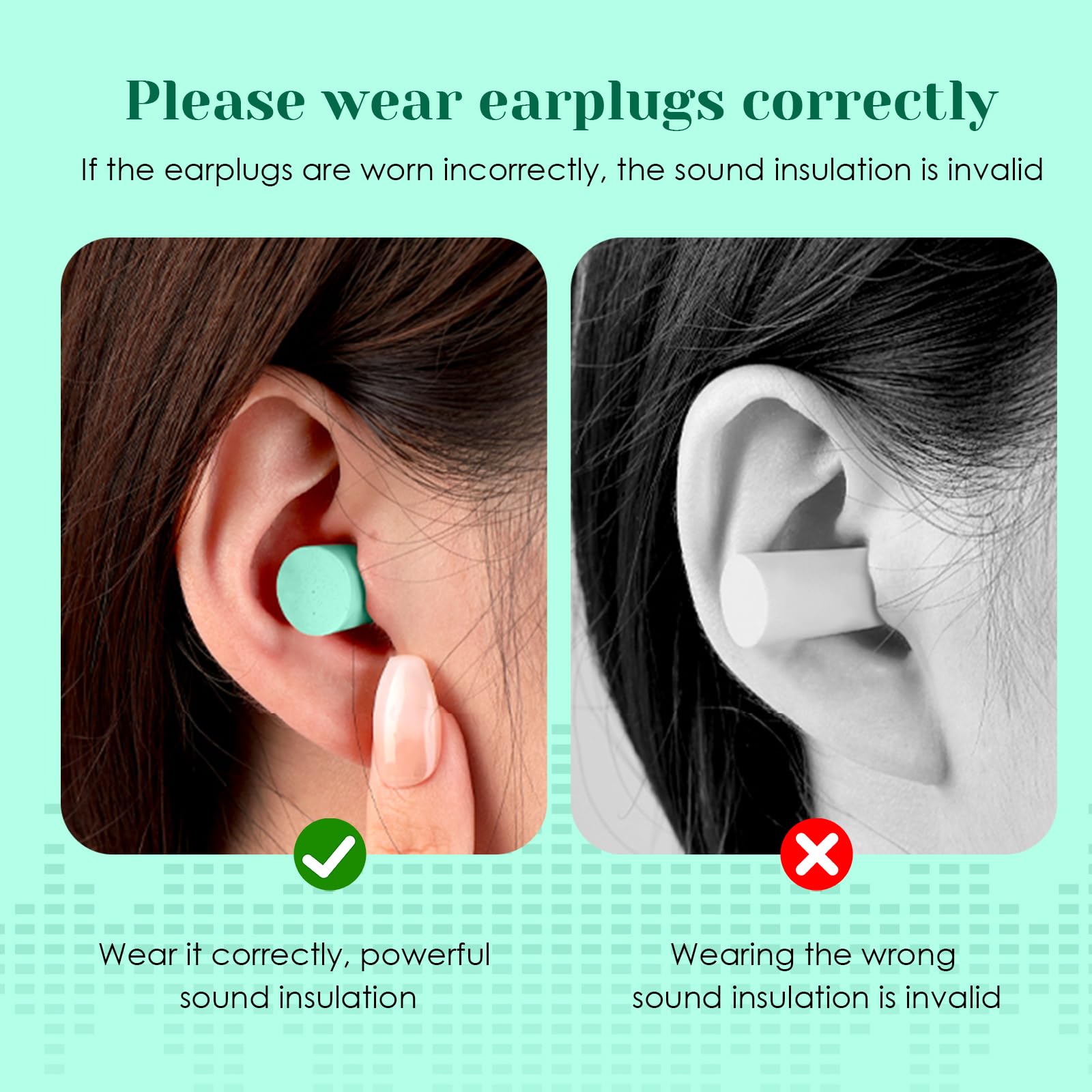 60 Pairs Soft Foam Ear Plugs for Sleeping & Noise Cancelling - Comfortable Hearing Protection for Work, Travel & Study