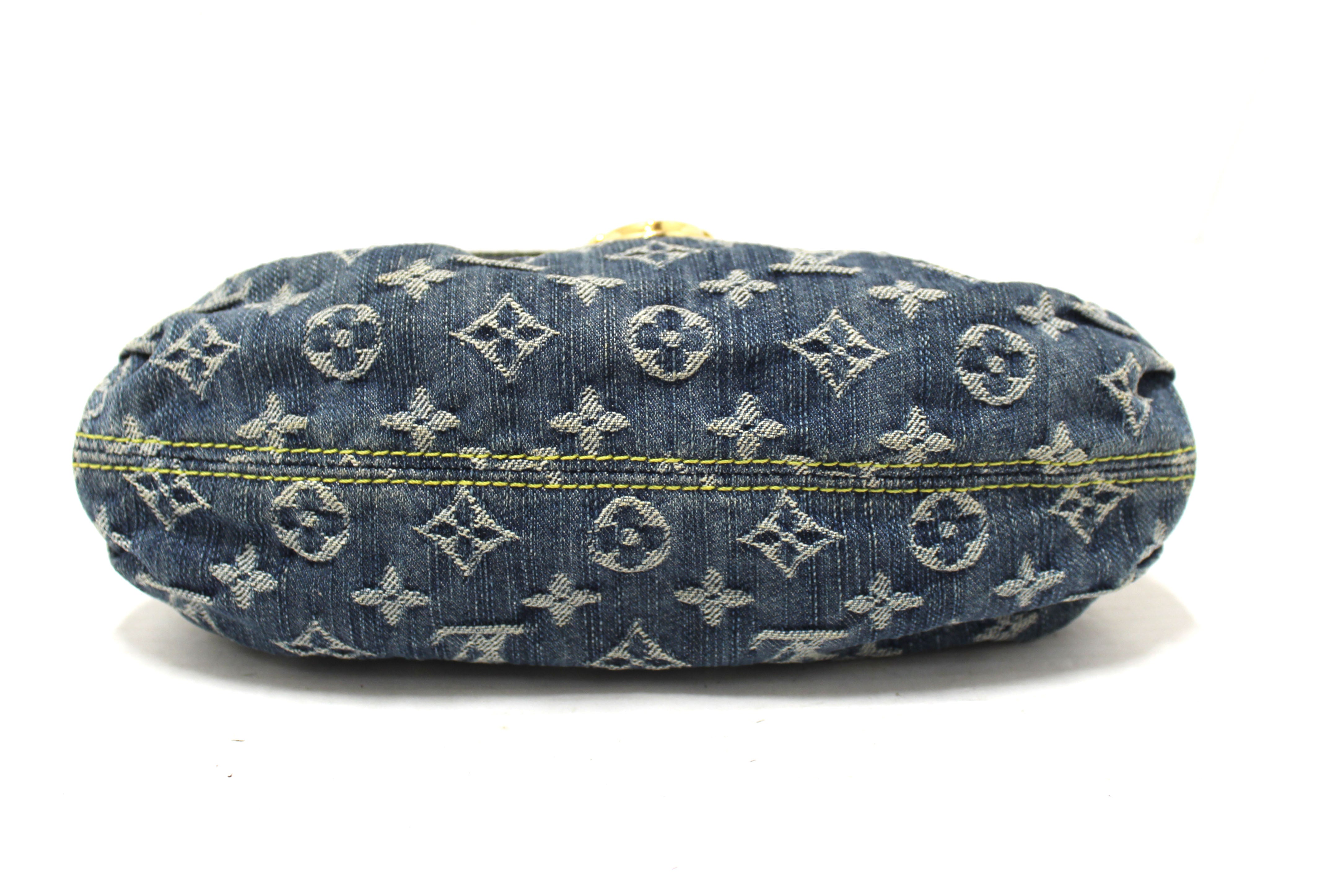 Authentic Louis Vuitton Monogram Blue Denim Mini Pleaty Crossbody Bag - Luxury Designer Handbag for Women, Perfect for Date Night & Evening Events