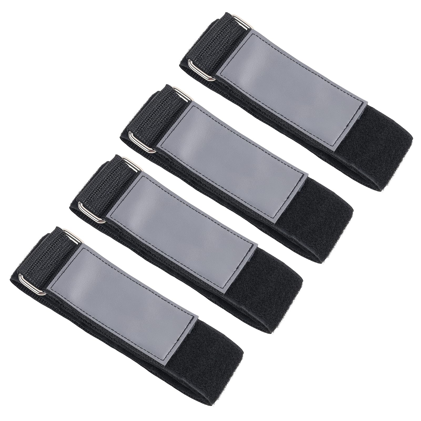 Heavy Duty Ladder Straps with Reinforced Hook & Loop - 4 Pack Secure Tie Down Straps for Roof Rack, Truck Bed, and Cargo Transport (Grey Black) - Perfect for Construction, Roofing, and Outdoor Adventures