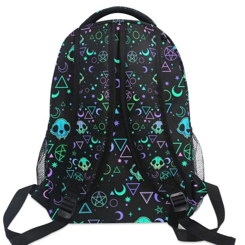 Magic Skulls College Backpack - Stylish Laptop Rucksack for Adults & Teens, Durable Business Travel & School Bookbag, Perfect for Work, Study, and Daily Commute