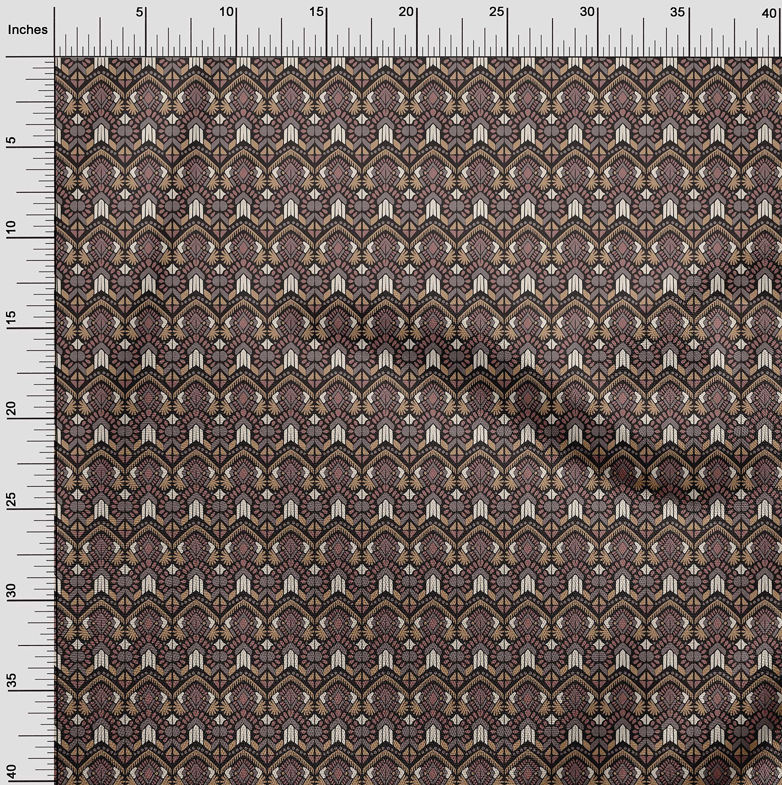 Velvet Brown African Print Fabric by The Yard - 58 Inch Wide for DIY Clothing, Dresses, and Home Decor Sewing Supplies | Premium Quality Sewing Material for African Fashion & Craft Projects
