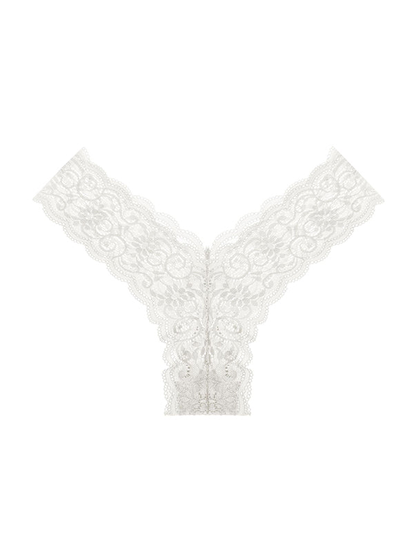 ZASUWA Women's V-Shape Waist Lace T-Back Panties - Sexy Lingerie for Date Night & Special Occasions