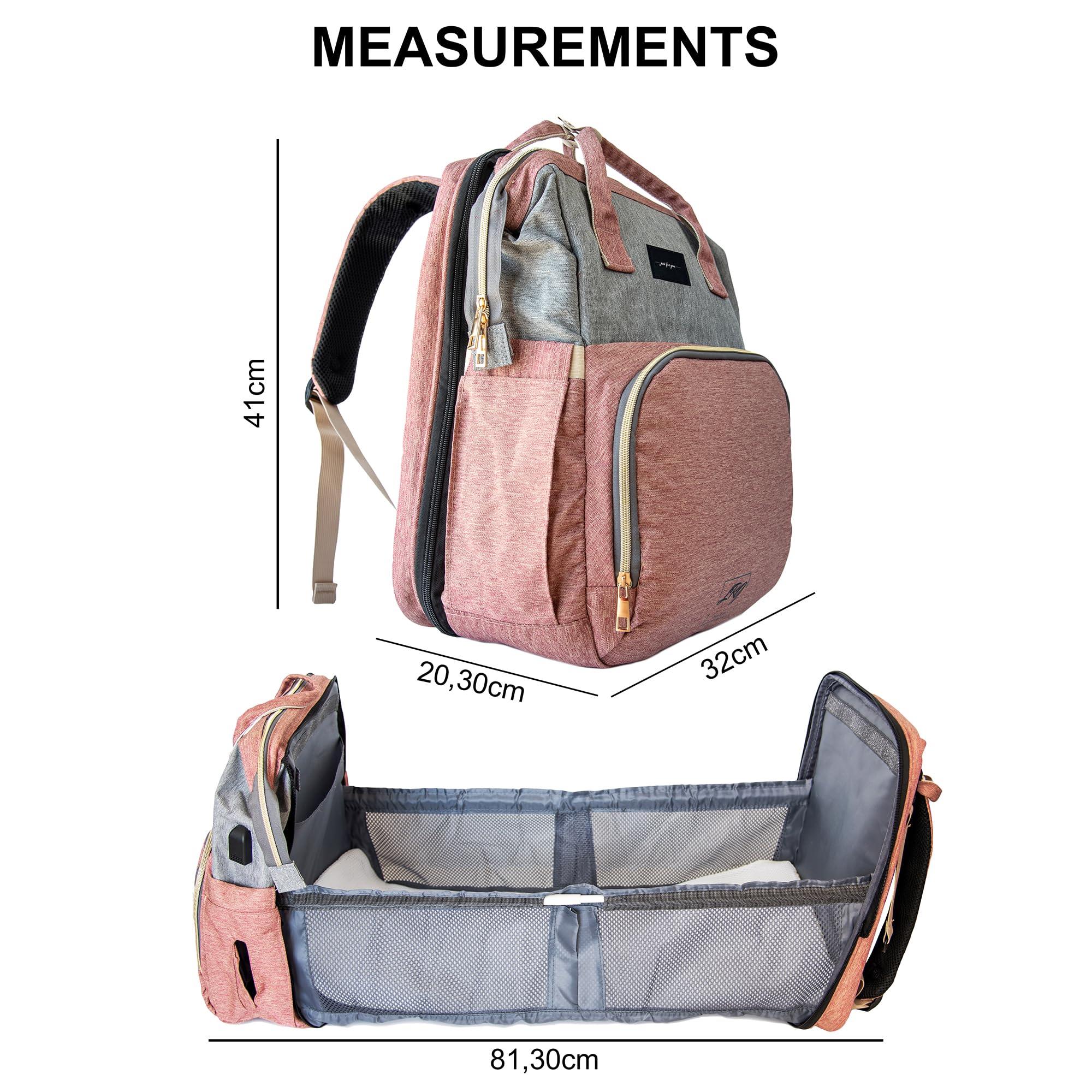 LRG Corporate Diaper Bag Backpack for Baby Care - Waterproof Travel Backpack with Removable Changing Pad & Mosquito Net - Stroller Compatible Baby Carrier Backpack - Perfect for Daycare, Travel & Outdoor Adventures (Includes Personalized Gift Box)
