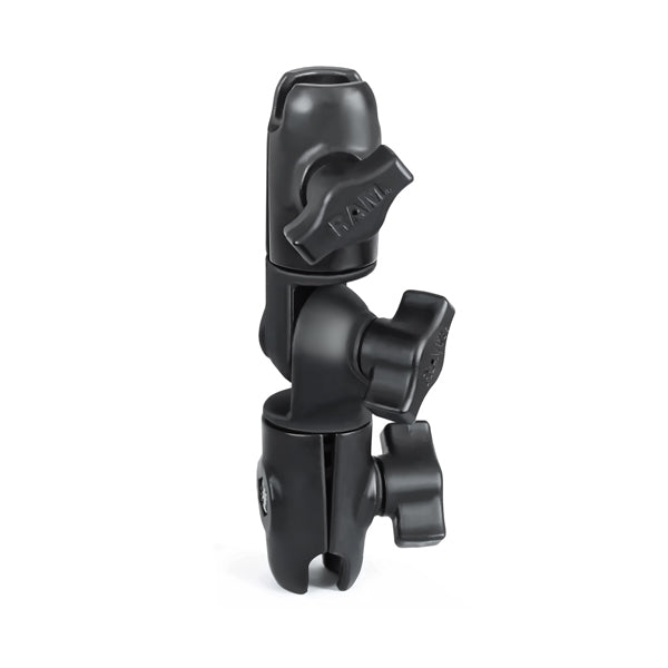 RAM Double Socket Swivel Arm with 1 Ball Mount (RAP-B-200-2U) - Perfect for Computer Monitor, TV, and Laptop Mounting in Home & Office