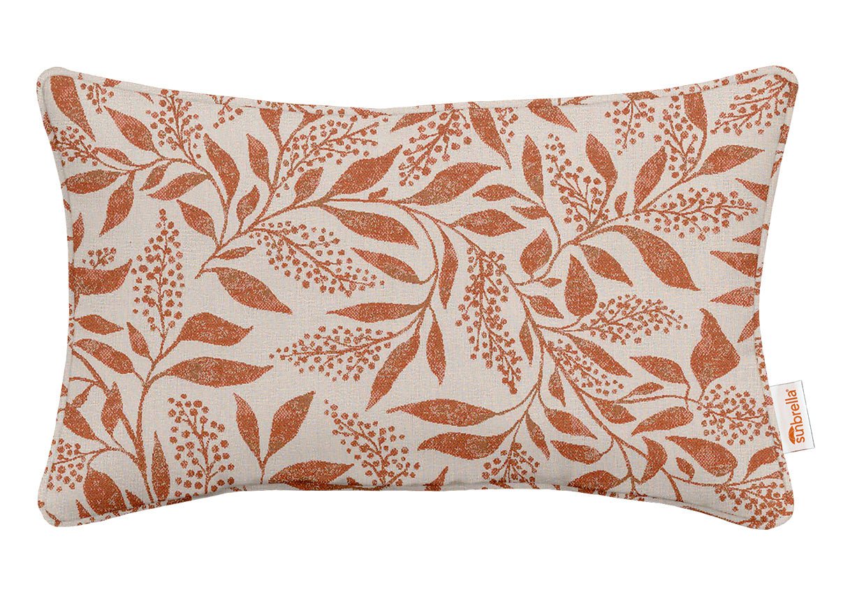 Sunbrella Designer Fusion Exquisite Lumbar Throw Pillow - Water-Resistant & UV-Resistant Decorative Cushion for Outdoor & Indoor Use - Perfect for Patio, Sofa, Bedroom, and Living Room Decor