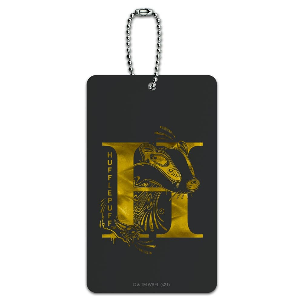 Harry Potter Hufflepuff Luggage Tag - Waterproof Carry-On ID Tag for Suitcases & Backpacks - Perfect for Travel, Cosplay & Harry Potter Fans