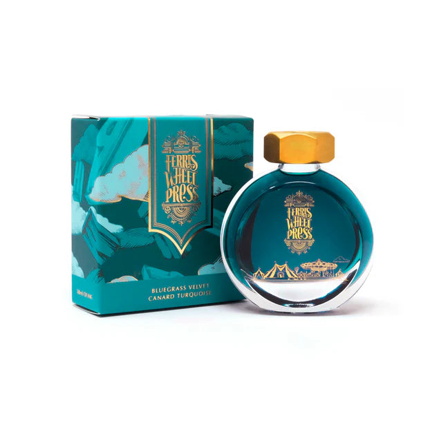 Ferris Wheel Press 38ml Bluegrass Velvet Fountain Pen Ink - Premium Calligraphy & Writing Ink for Journals, Letters, and Artistic Projects