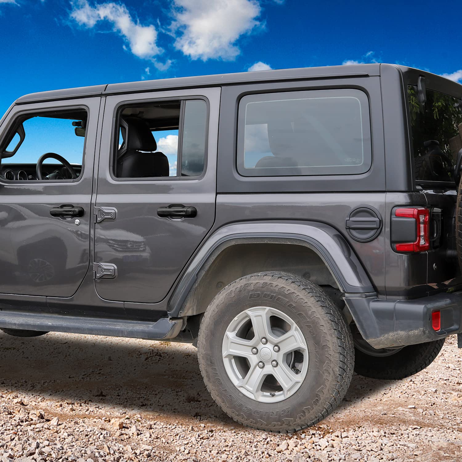 Jeep JL Door Handle Cover & Tailgate Handle Cover for 2018-2021 Jeep Wrangler JL JLU (Sports, Sahara, Rubicon) - 2 Door & 4 Door Exterior Accessories - Black - Durable Protection & Style Upgrade for Off-Road Adventures & Daily Driving