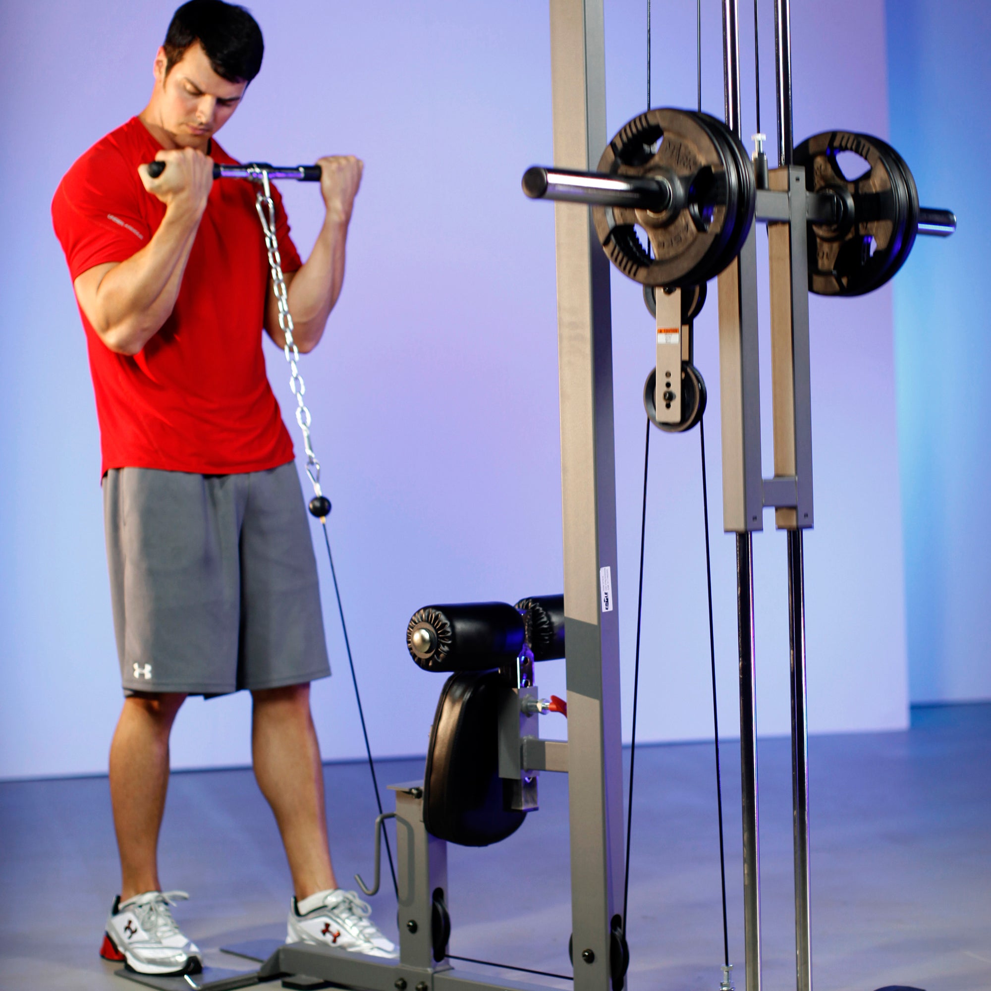Lat Pull Down Machine with Cable Attachments & Workout Accessories - Home Gym Strength Training Equipment for Back & Arm Exercises