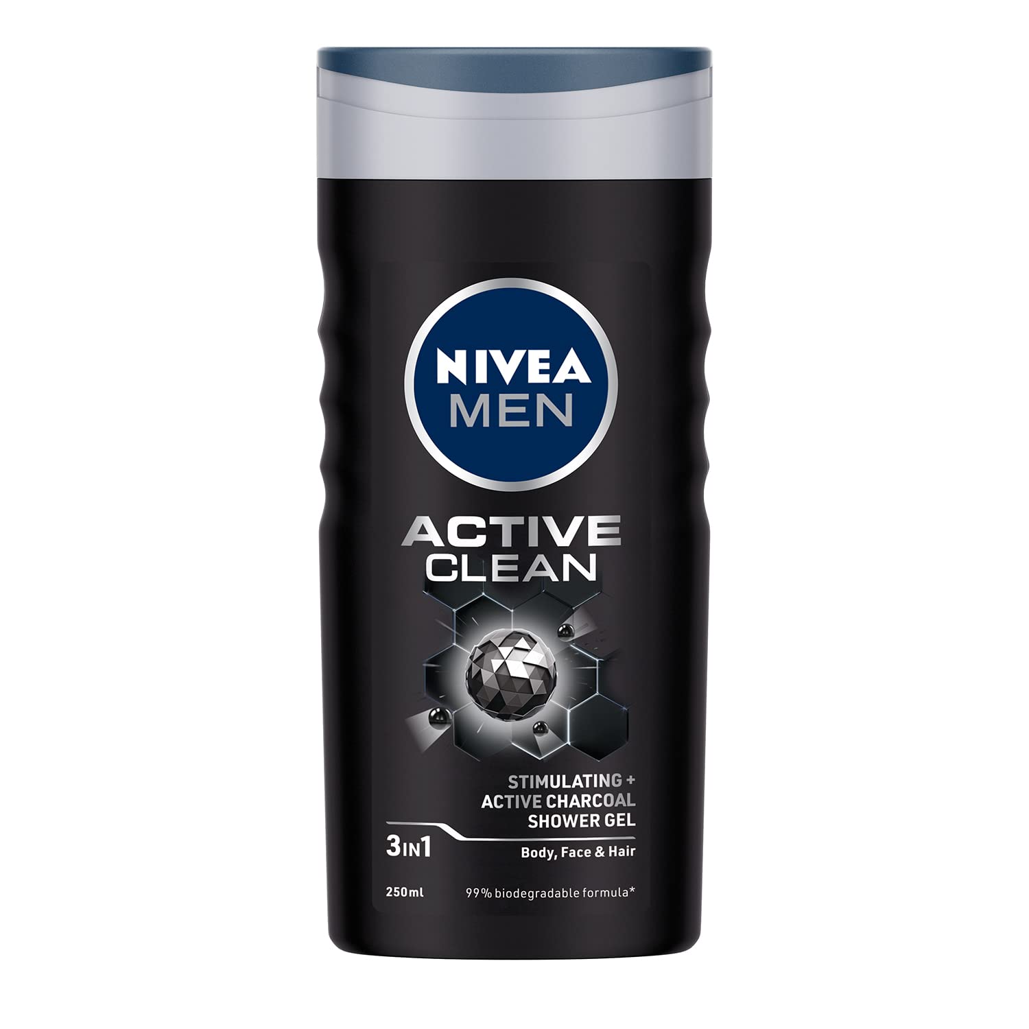 Nivea Women's Turmeric Milk Face Wash for Acne-Prone Skin - 100ml & NIVEA Men's Active Clean Charcoal Body Wash - Shower Gel for Body, Face & Hair - 250ml | Gentle Cleansing for Daily Skincare & Refreshing Shower Experience
