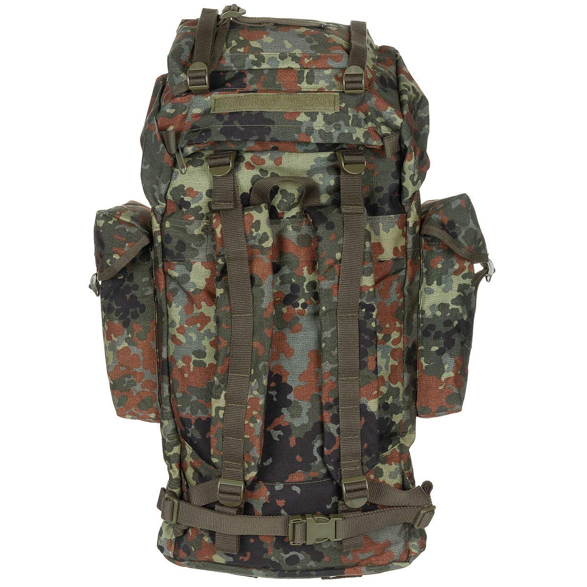 German Federal Military Backpack BW Flecktarn Camo - Large Tactical Rucksack for Outdoor Hiking, Camping & Travel