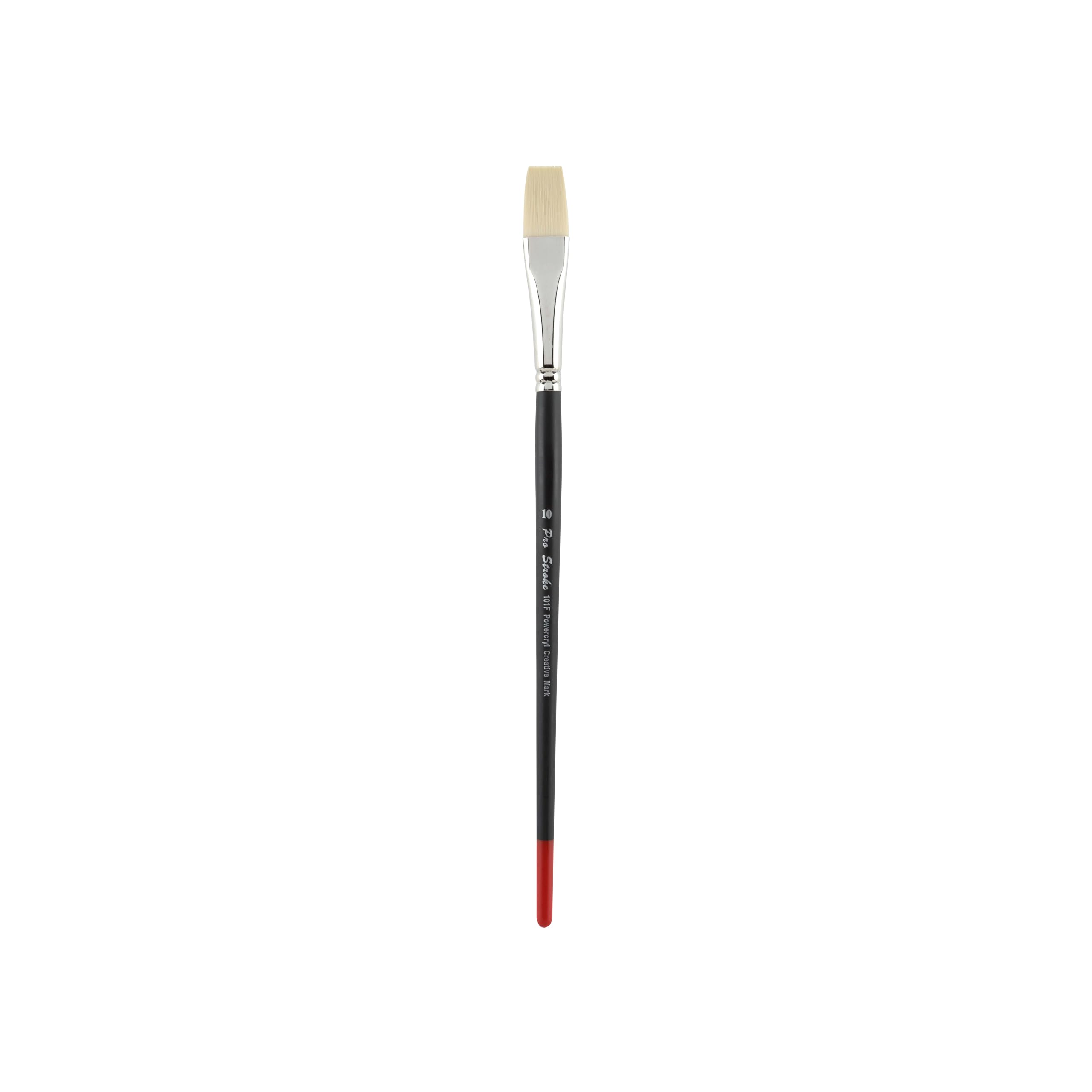 Creative Mark Powercryl Ultimate Acrylic Paint Brushes - Flat #10 Artist Brushes with 3 Synthetic Hair Diameters | Perfect for Heavy Acrylics, Water Soluble Oils & Professional Artwork | Ideal for Canvas Painting, DIY Crafts & Fine Art Projects