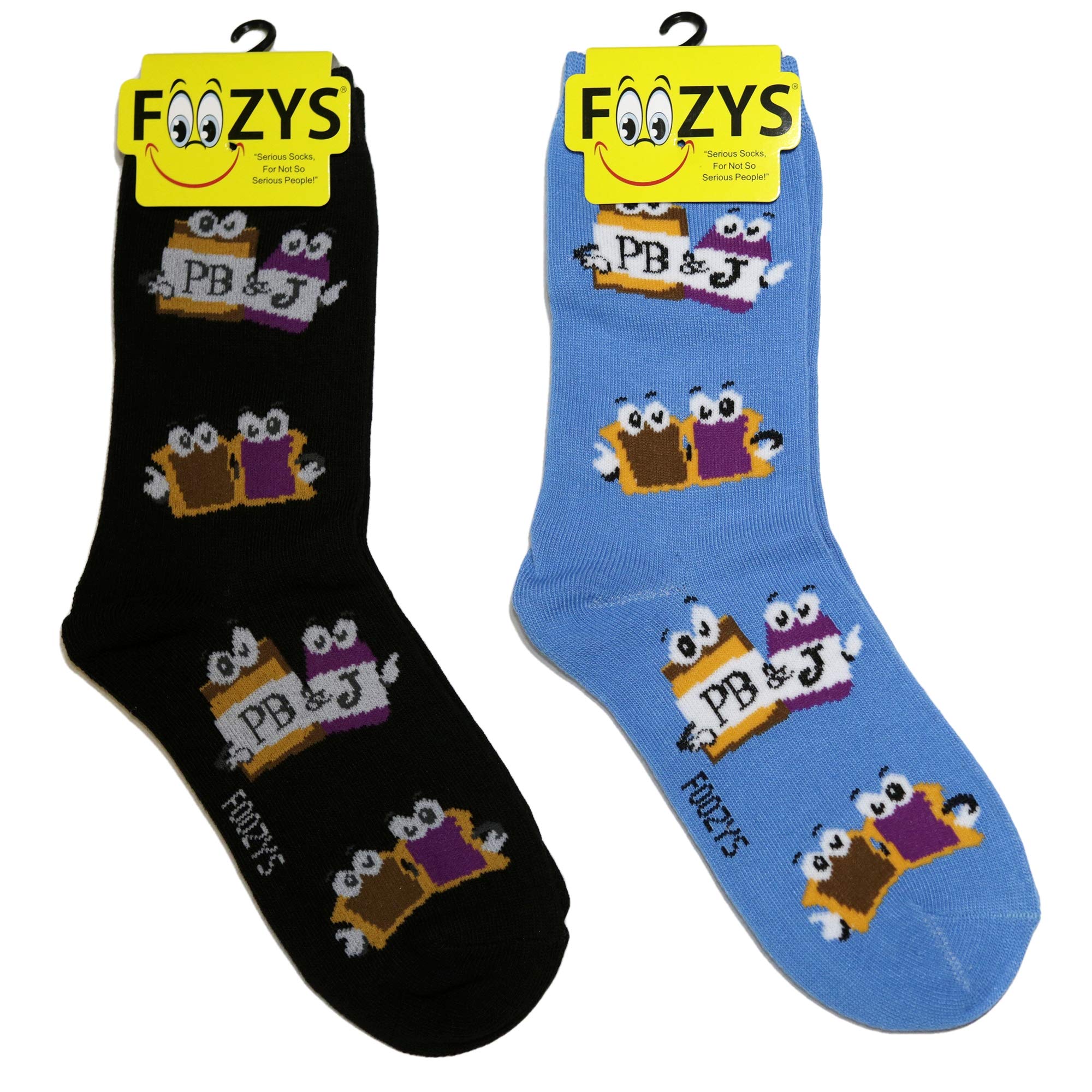 Foozys Women's Crew Socks - Cute Fun Food & Drink Novelty Socks (2 Pairs) | Perfect for Gifts, Cosplay & Casual Wear